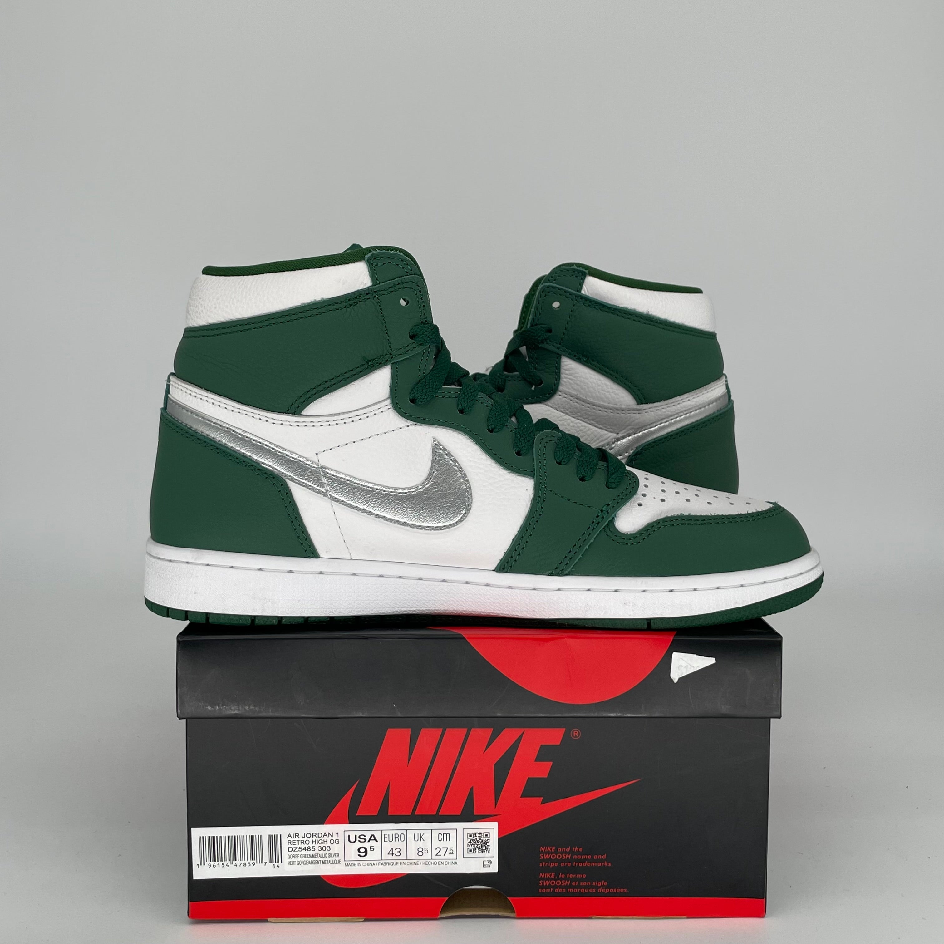 AIR JORDAN 1 GORGE GREEN SIZE 9.5 DZ5485-303