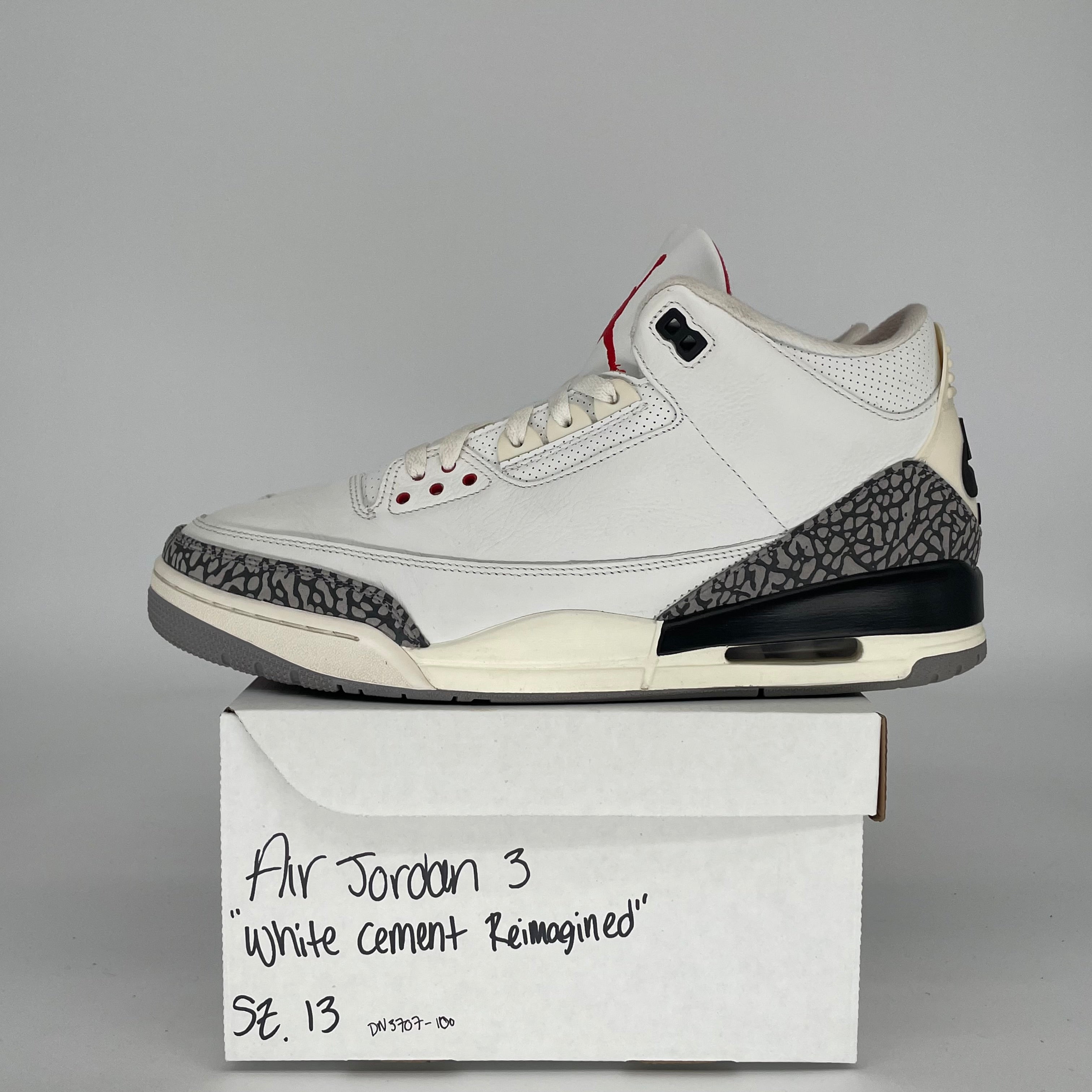 AIR JORDAN 3 WHITE CEMENT REIMAGINED SIZE 13 DN3707-100