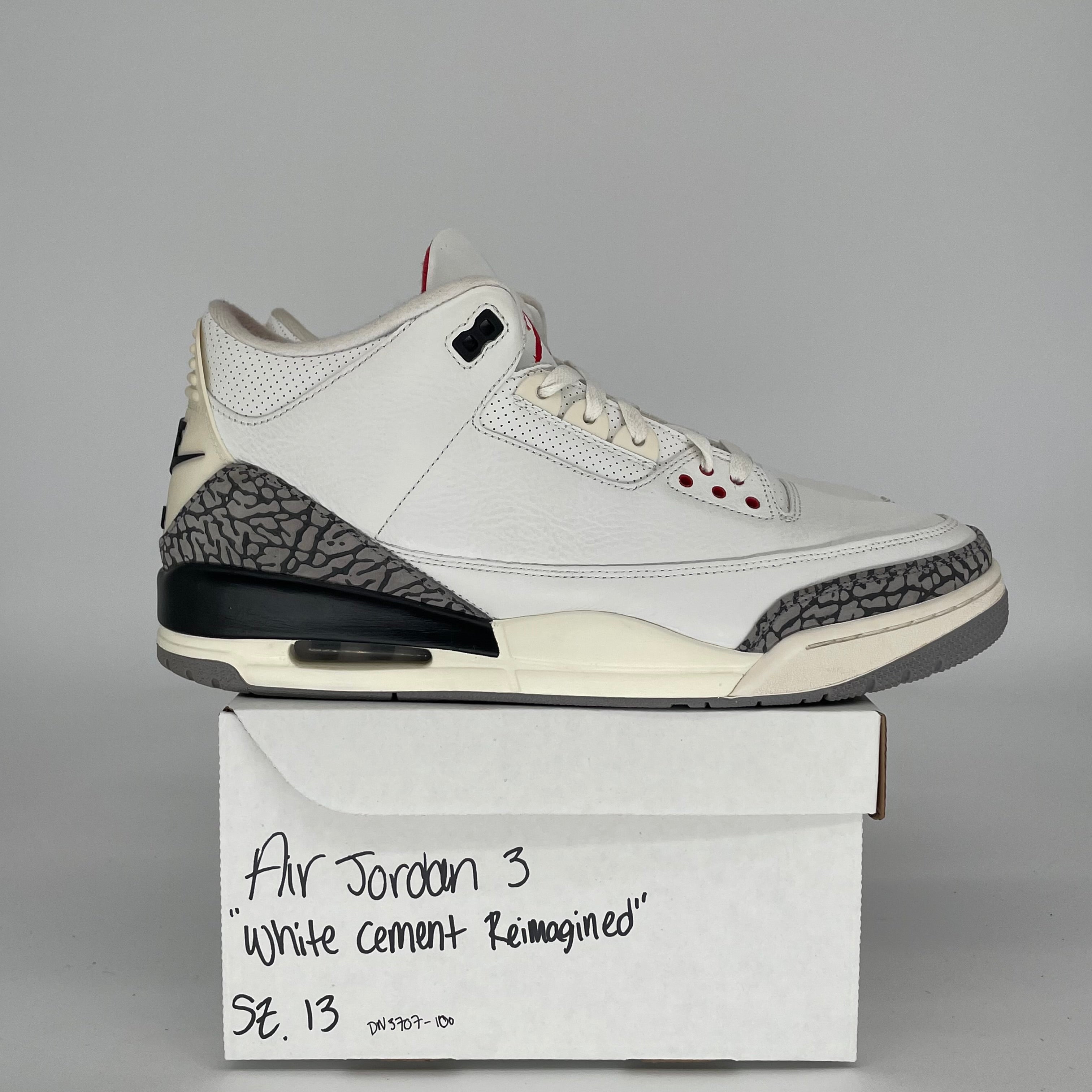 AIR JORDAN 3 WHITE CEMENT REIMAGINED SIZE 13 DN3707-100