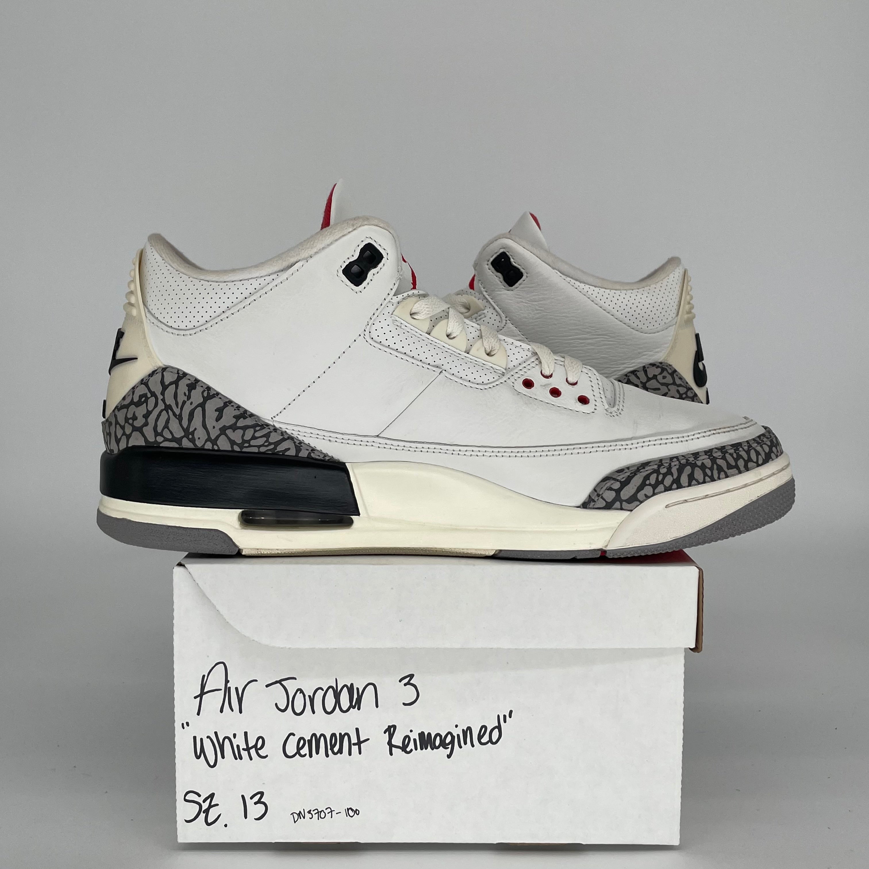 AIR JORDAN 3 WHITE CEMENT REIMAGINED SIZE 13 DN3707-100