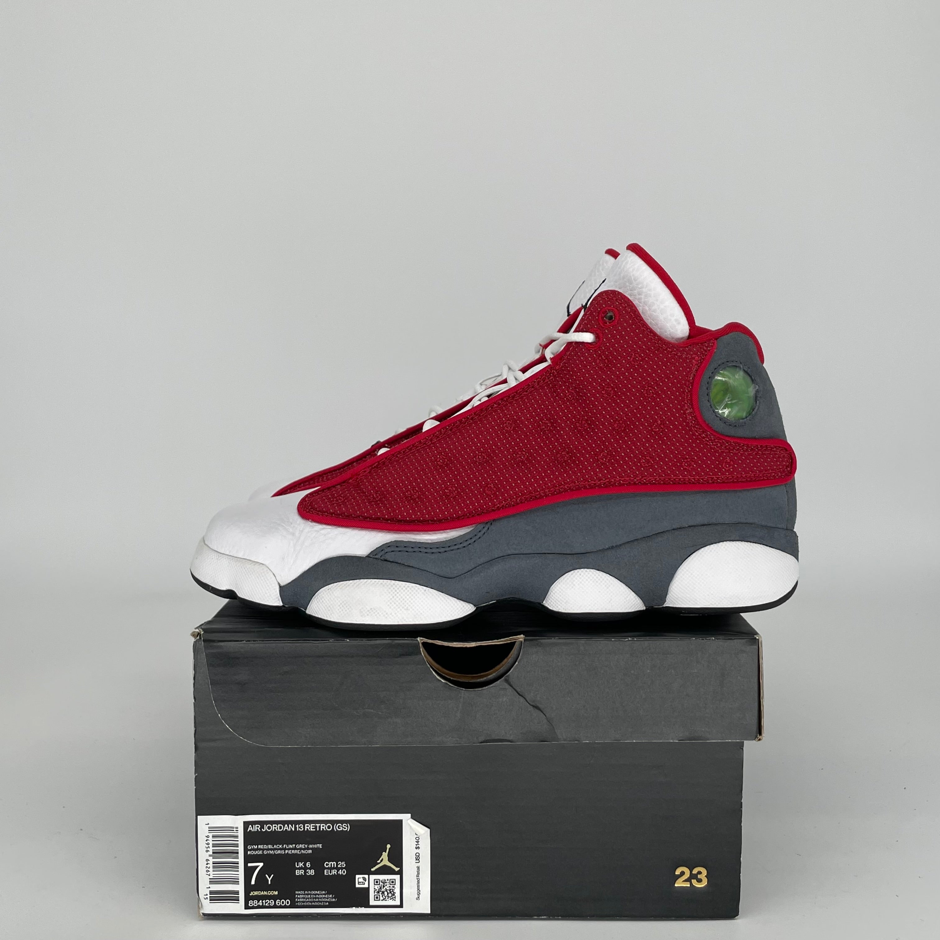 AIR JORDAN 13 RED FLINT SIZE 7Y 884129-600