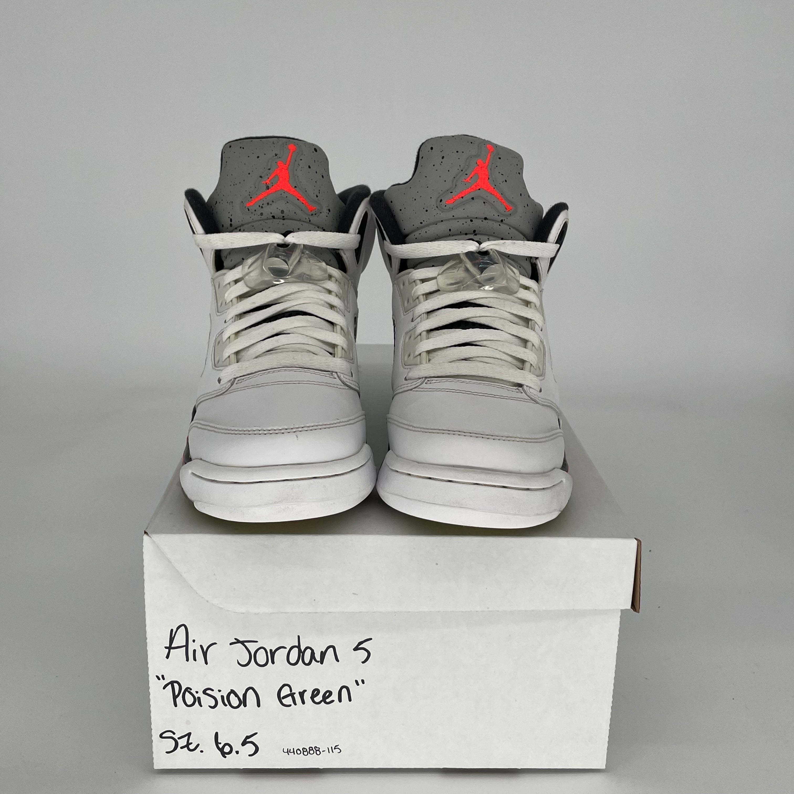 AIR JORDAN 5 POISON GREEN SIZE 6.5Y 440888-115