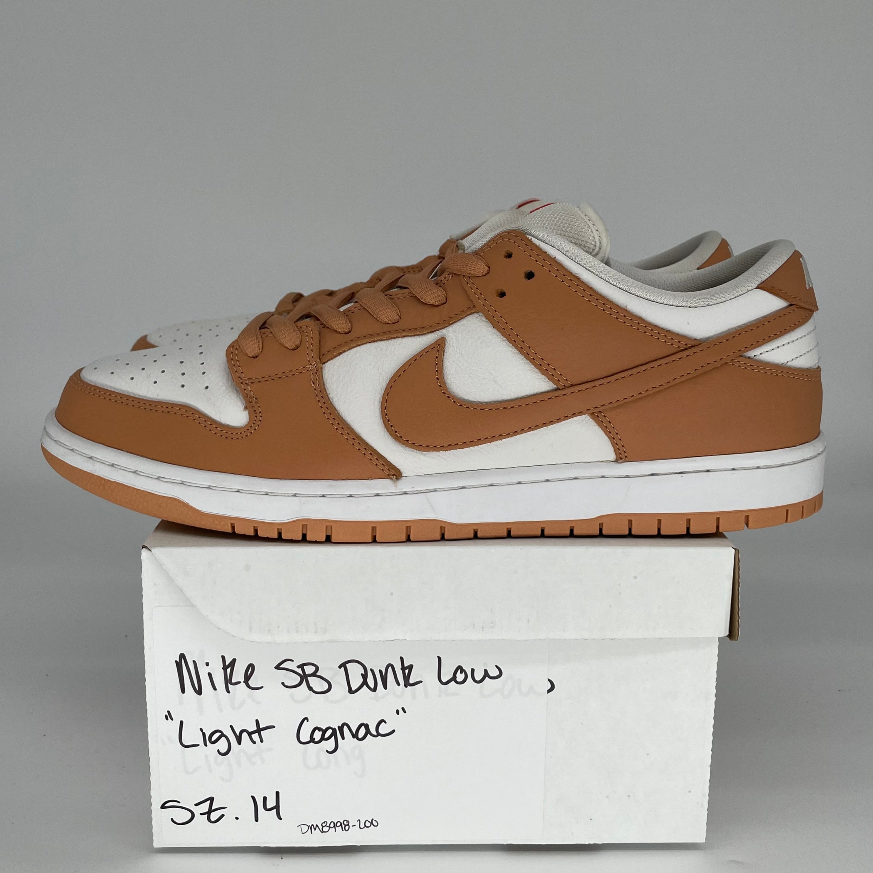 NIKE SB DUNK LOW LIGHT COGNAC SIZE 14 DM8998-200