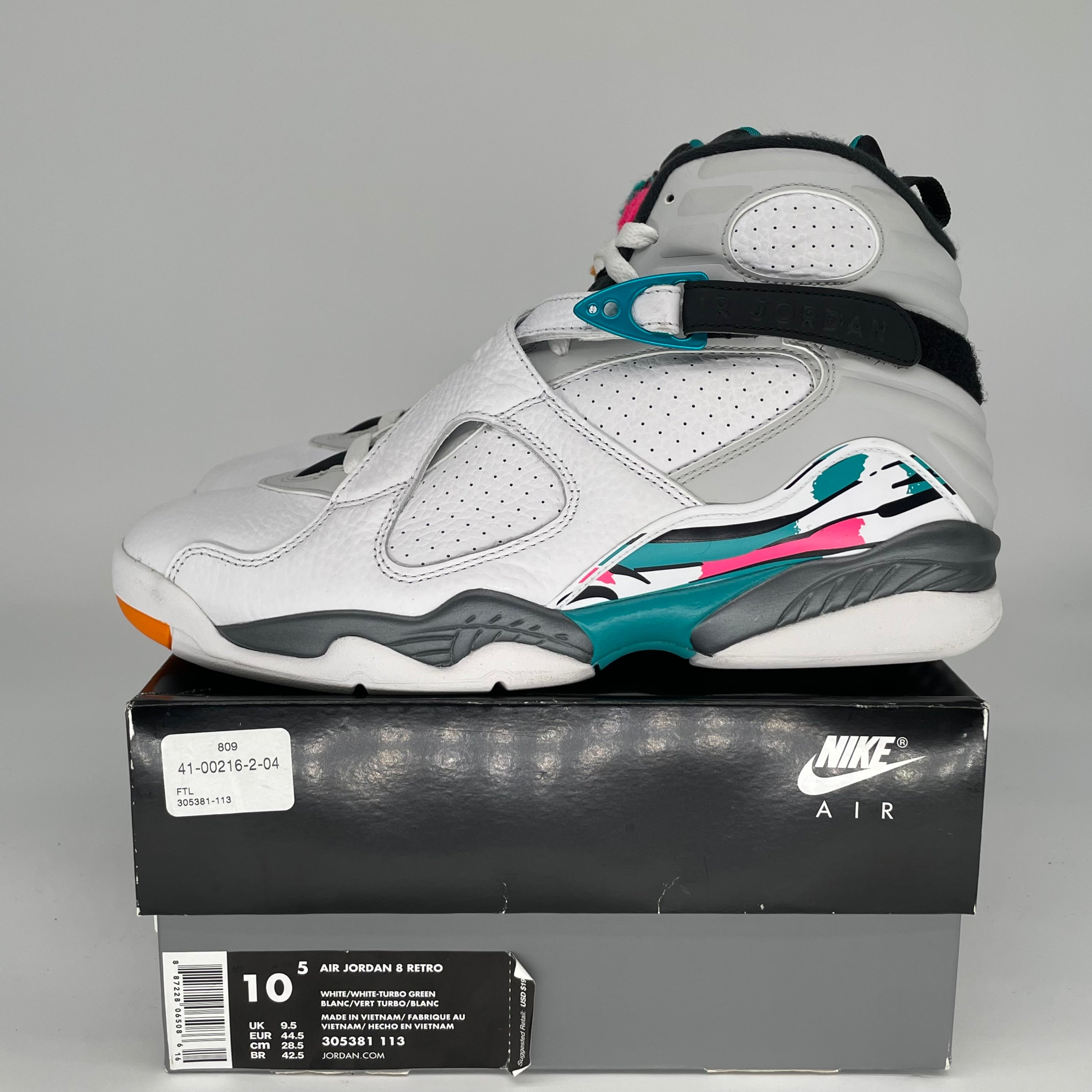 AIR JORDAN 8 SOUTH BEACH SIZE 10.5 305381-113