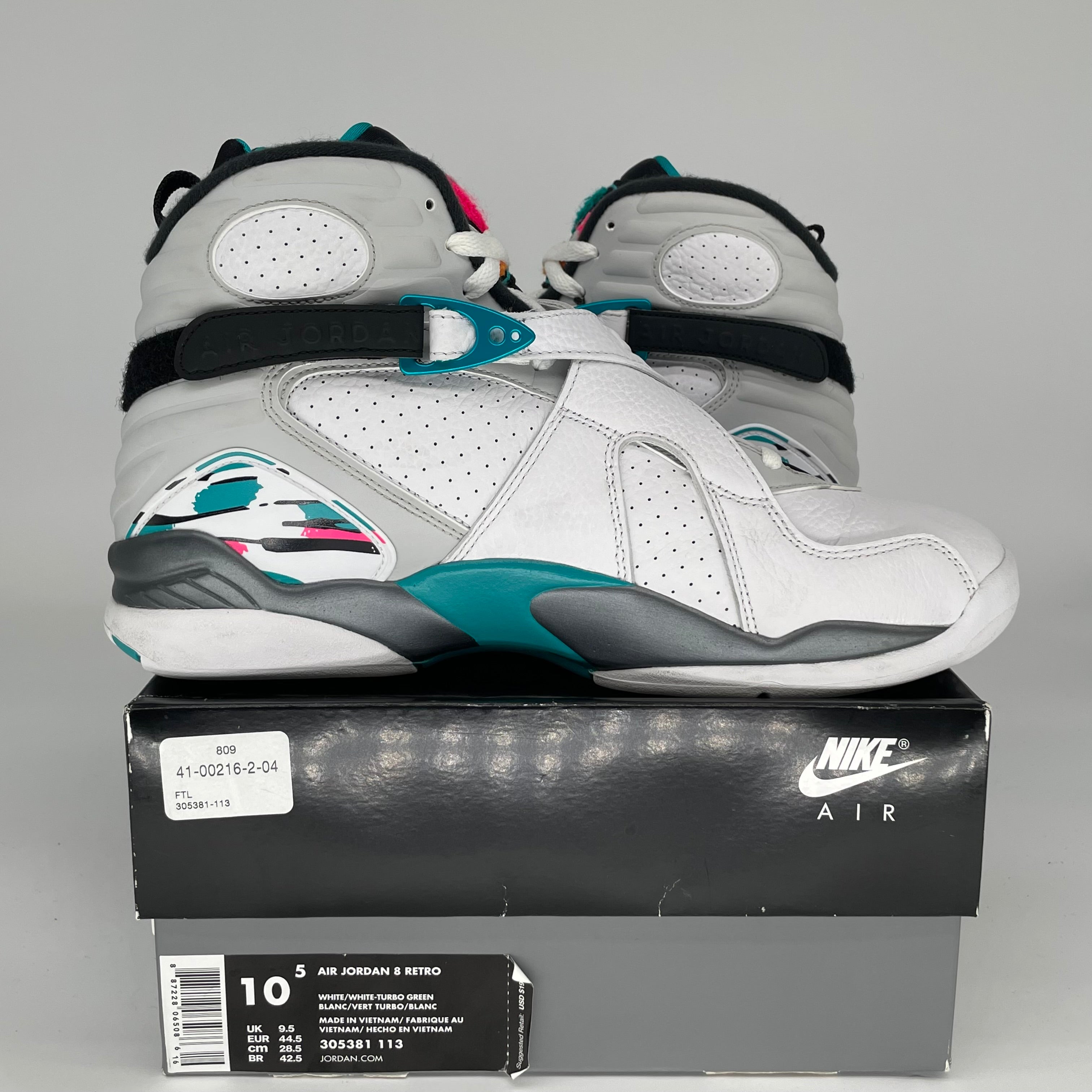 AIR JORDAN 8 SOUTH BEACH SIZE 10.5 305381-113