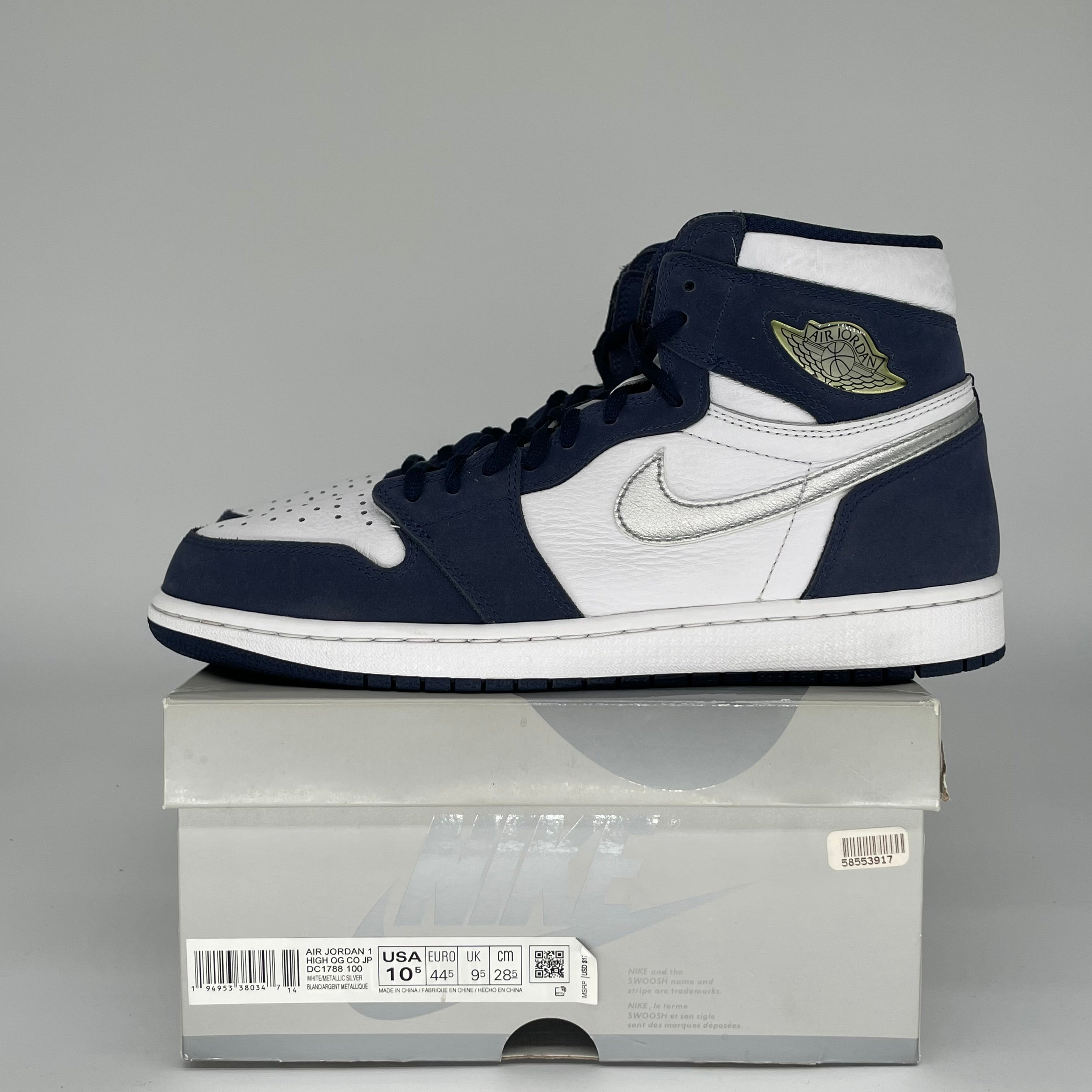 AIR JORDAN 1 CO JAPAN MIDNIGHT NAVY SIZE 10.5 DC1788-100