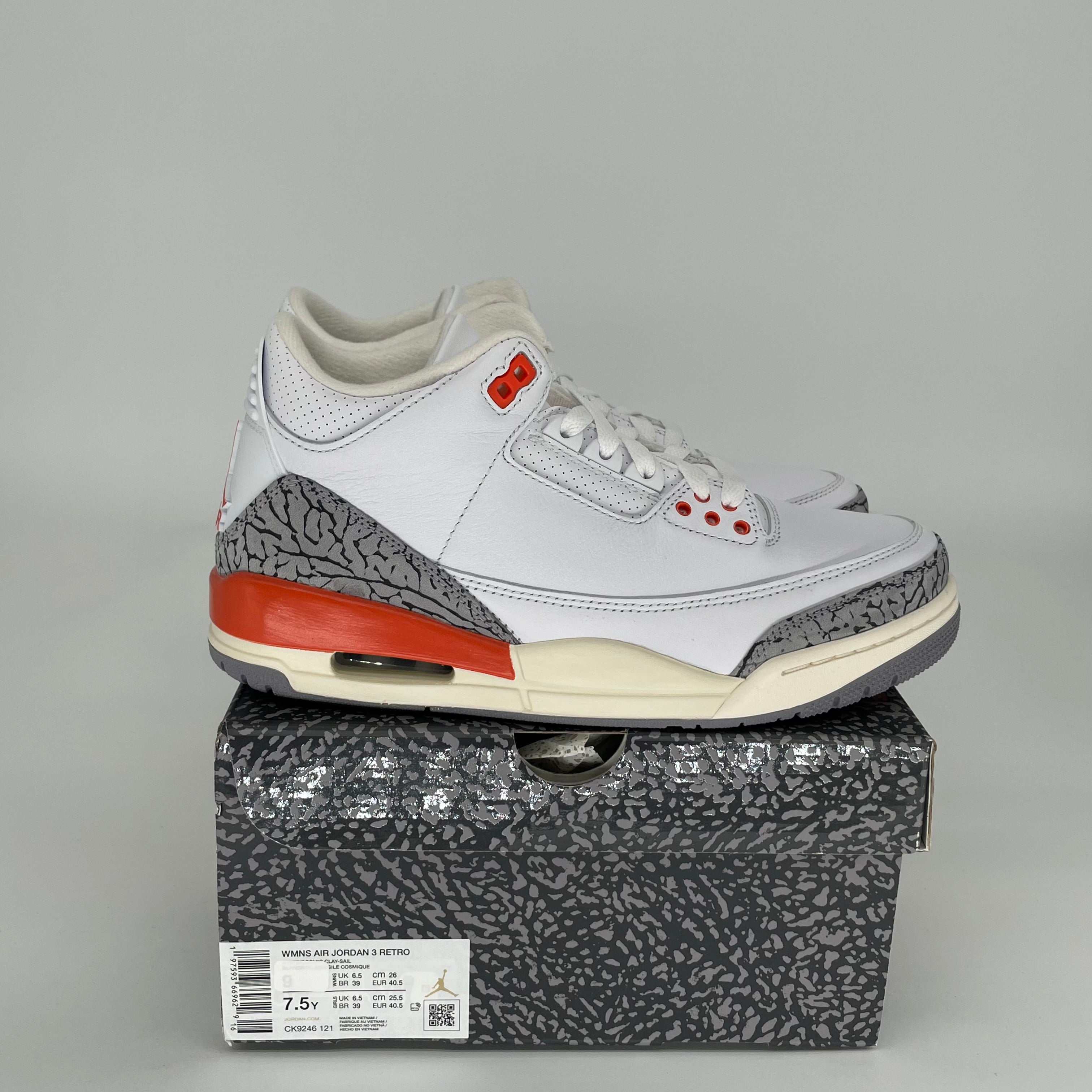 AIR JORDAN 3 GEORGIA PEACH W SIZE 7.5/9W CK9246-121