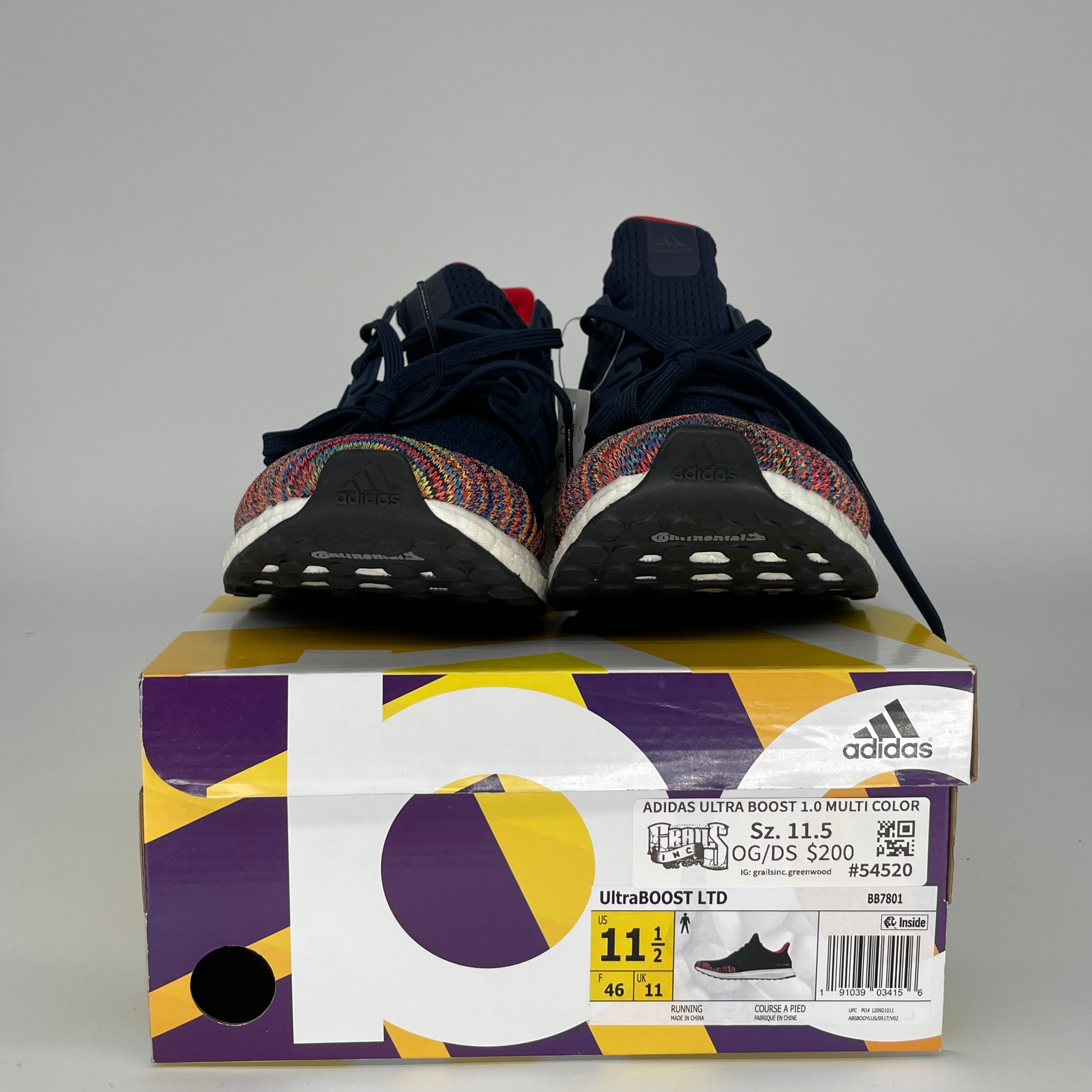 ADIDAS ULTRA BOOST 1.0 MULTI COLOR SIZE 11.5 BB7801