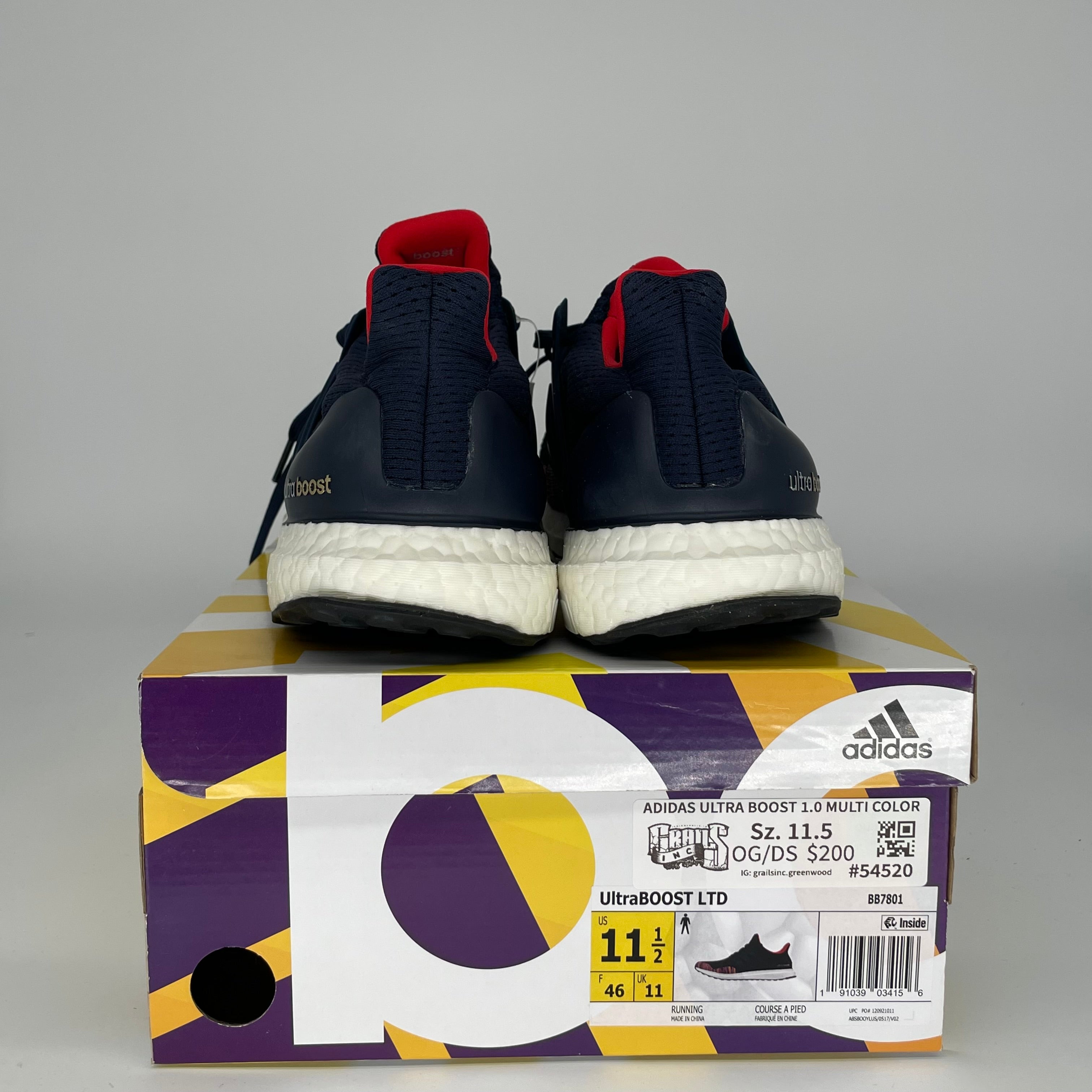 ADIDAS ULTRA BOOST 1.0 MULTI COLOR SIZE 11.5 BB7801