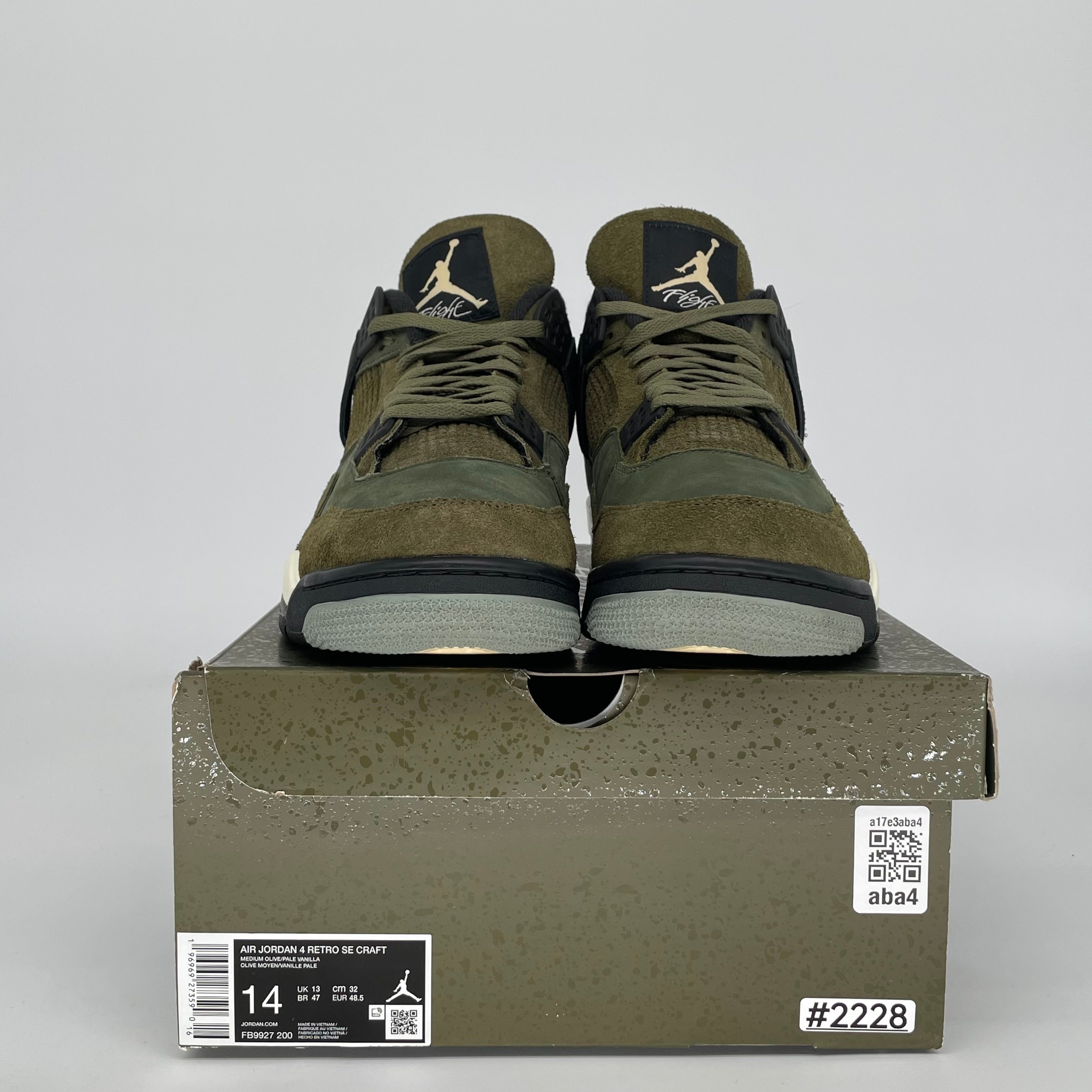 AIR JORDAN 4 CRAFT MEDIUM OLIVE SIZE 14 FB9927-200