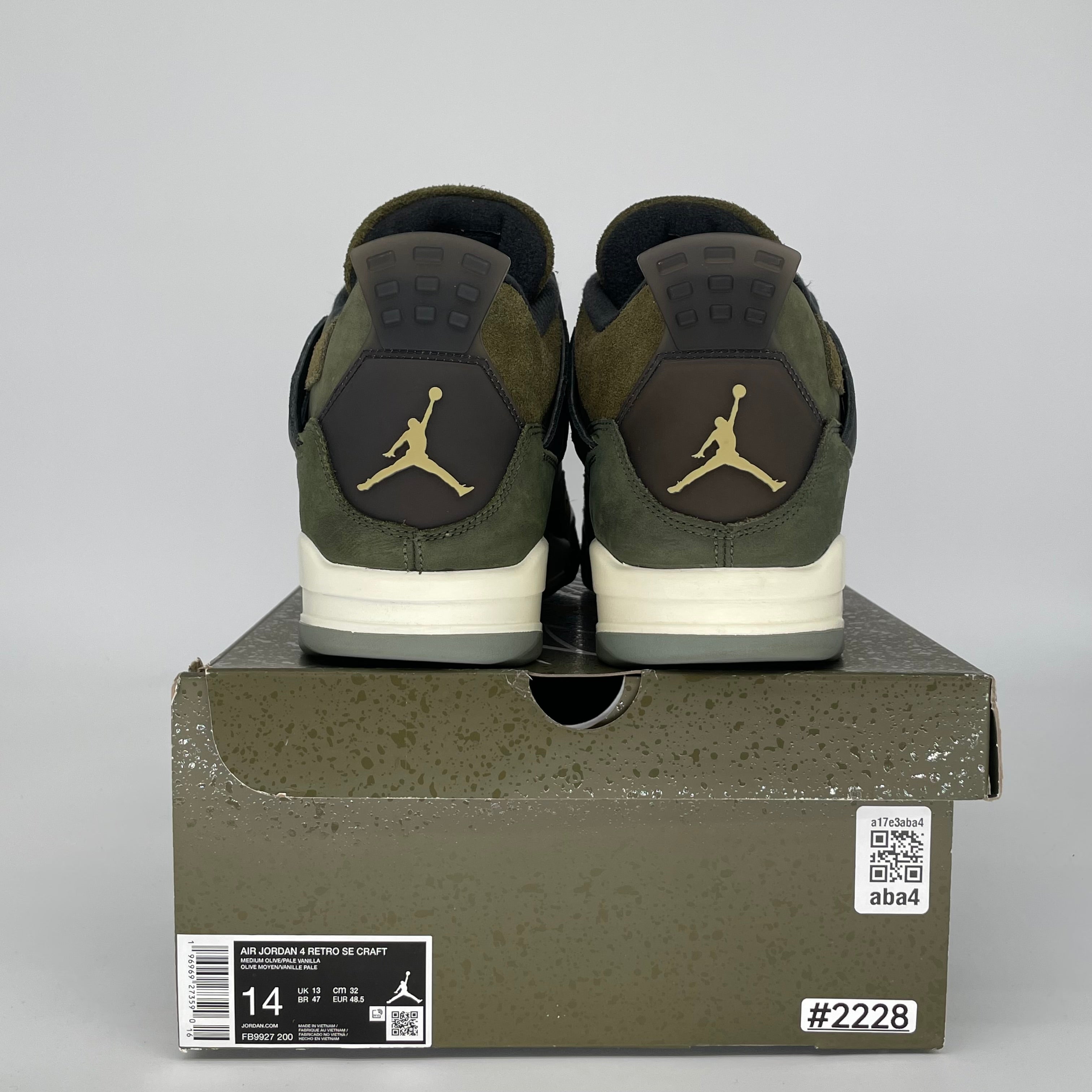 AIR JORDAN 4 CRAFT MEDIUM OLIVE SIZE 14 FB9927-200