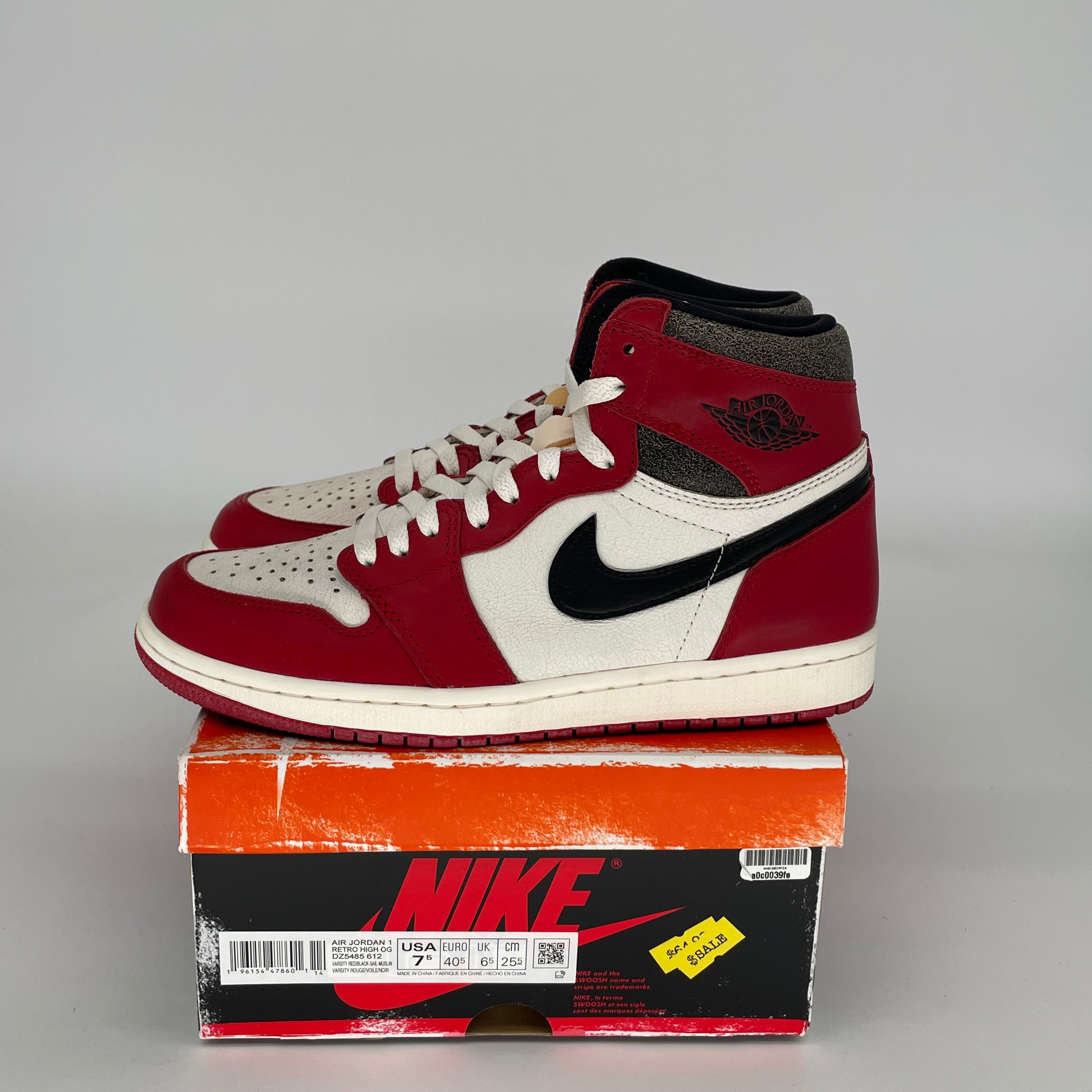 AIR JORDAN 1 LOST AND FOUND SIZE 7.5 DZ5485-612