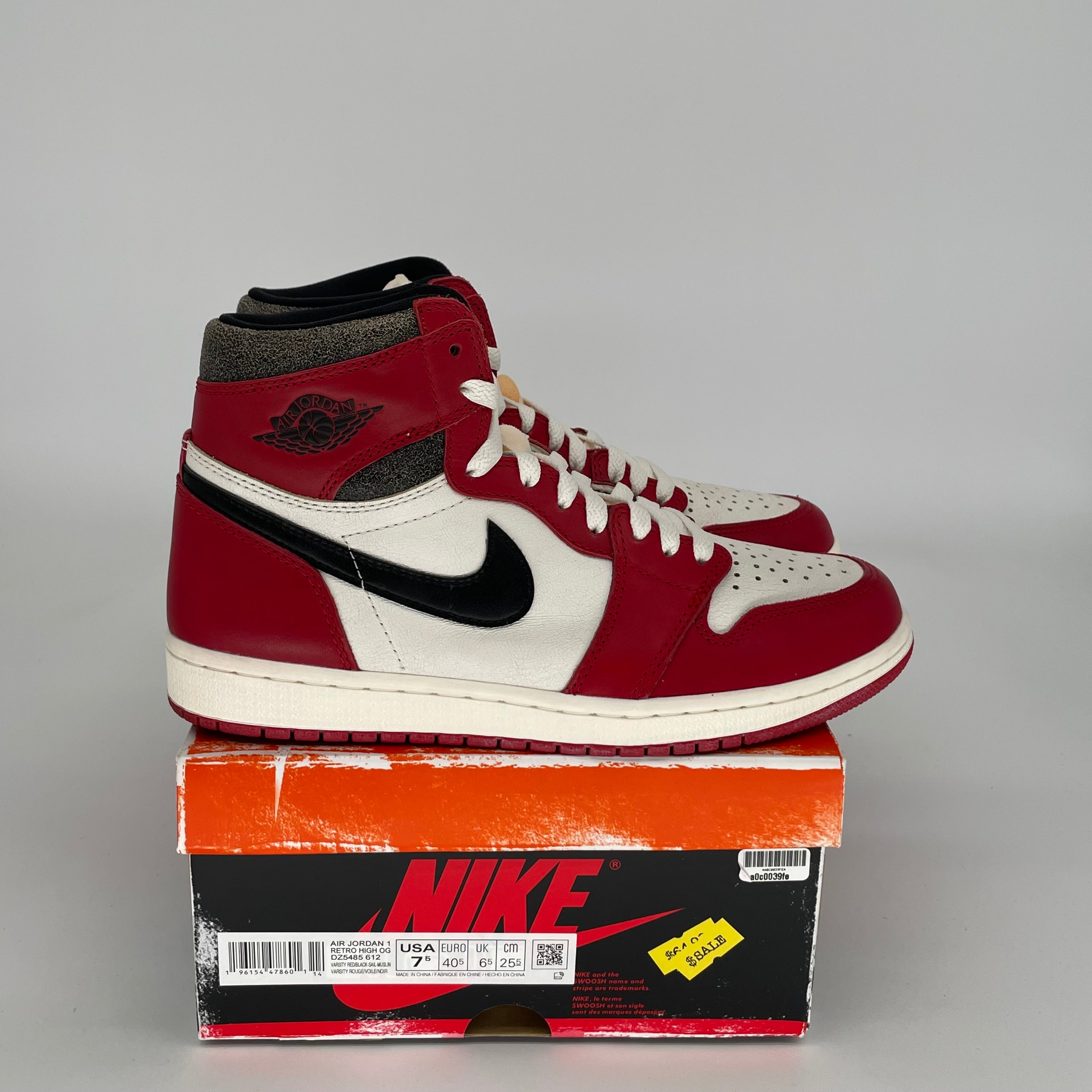 AIR JORDAN 1 LOST AND FOUND SIZE 7.5 DZ5485-612