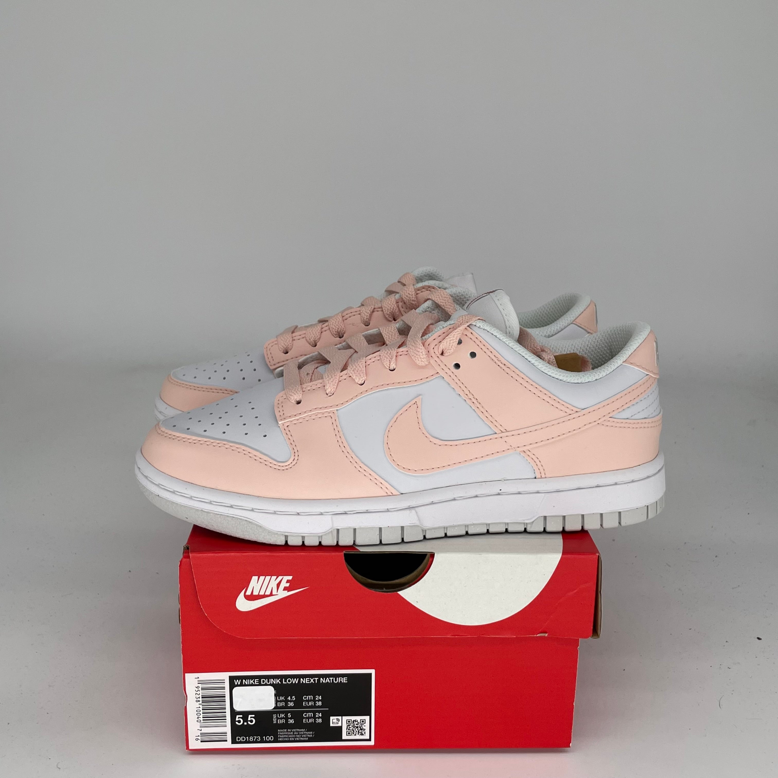 NIKE DUNK LOW NEXT NATURE PALE CORAL W SIZE 5.5/7W DD1873-100