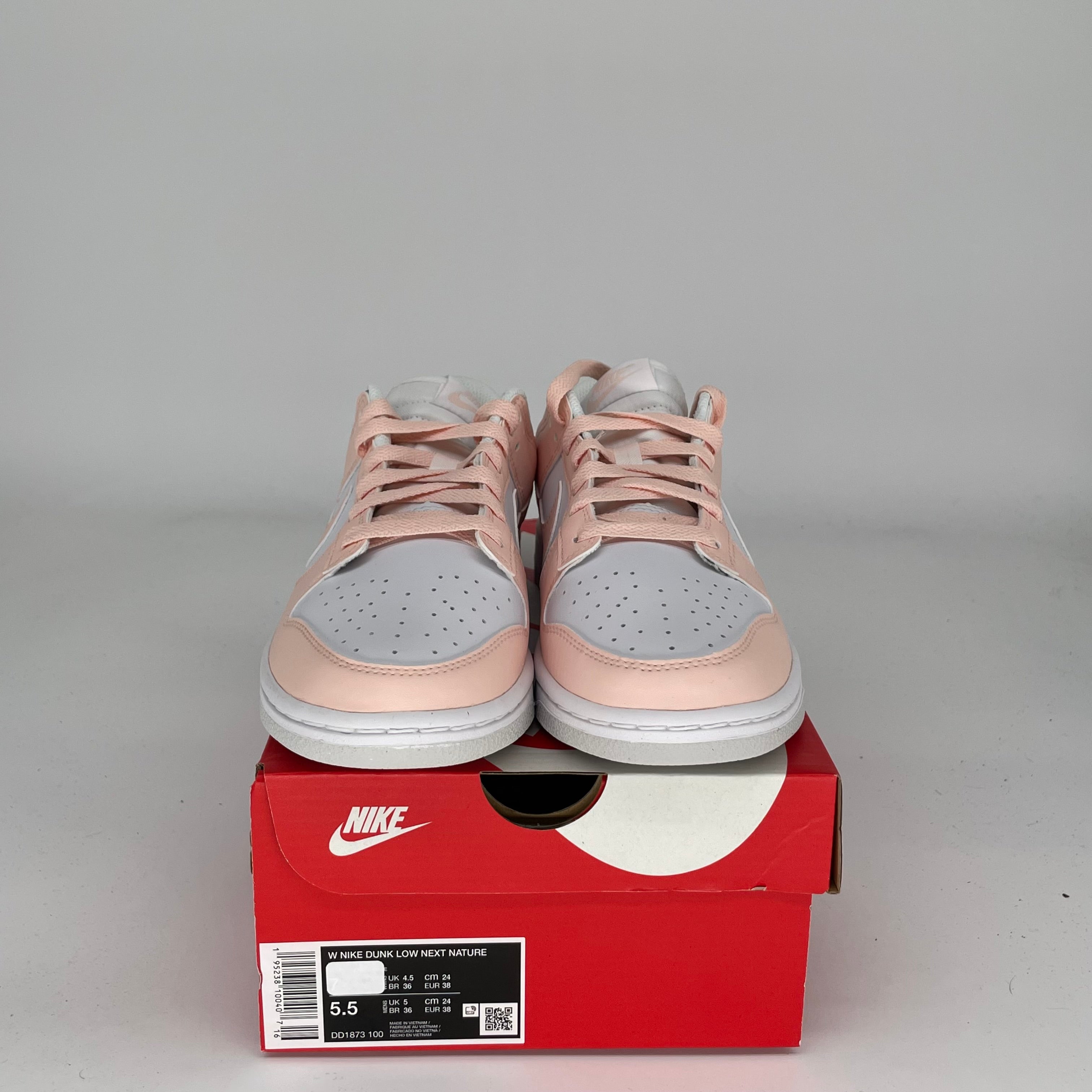 NIKE DUNK LOW NEXT NATURE PALE CORAL W SIZE 5.5/7W DD1873-100