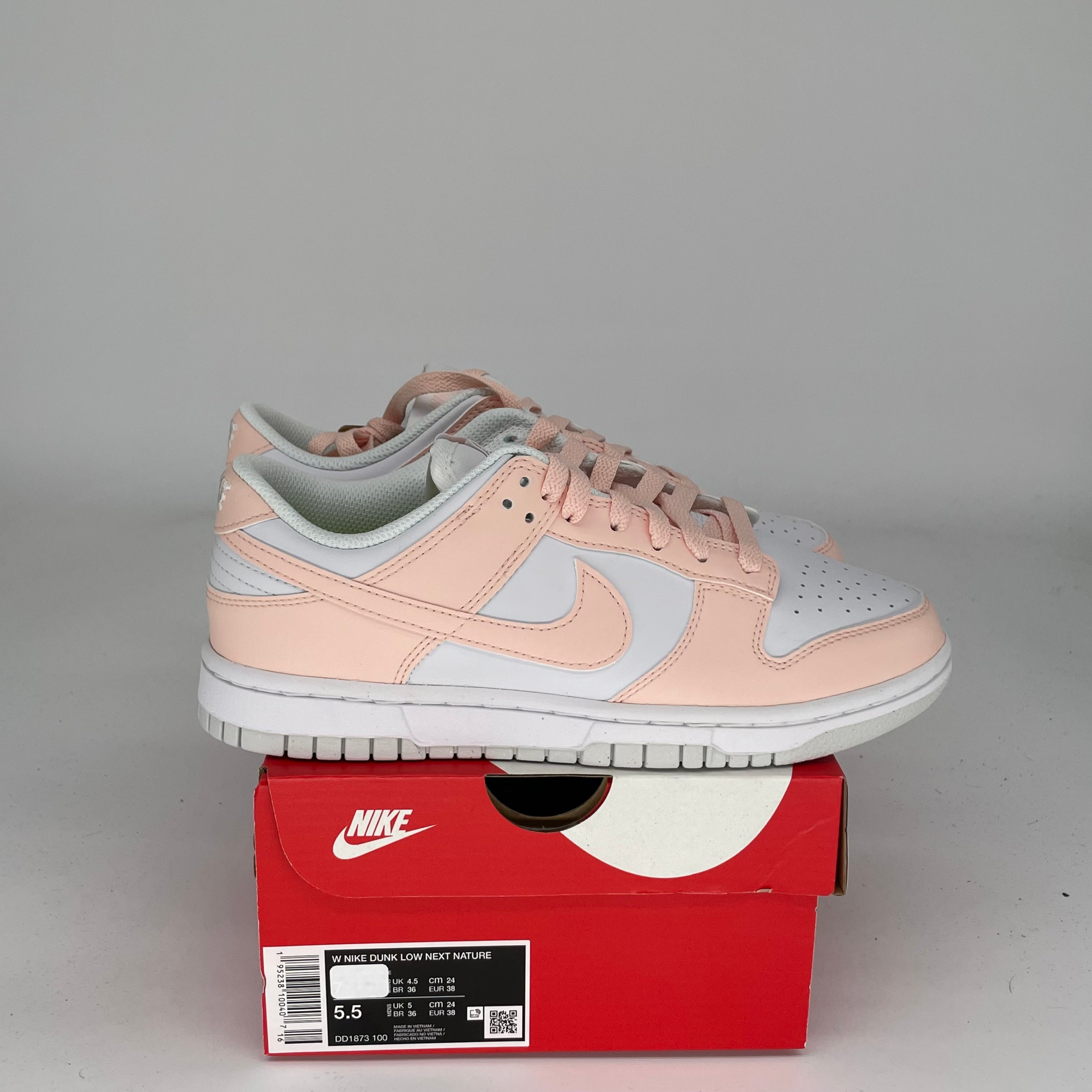 NIKE DUNK LOW NEXT NATURE PALE CORAL W SIZE 5.5/7W DD1873-100