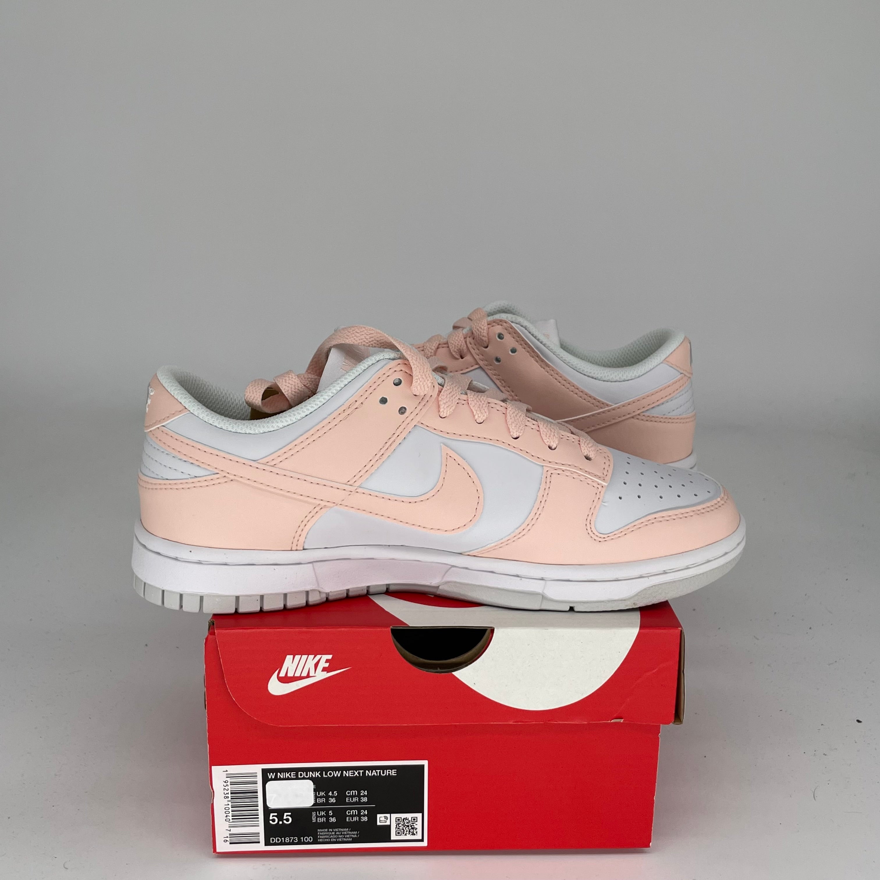 NIKE DUNK LOW NEXT NATURE PALE CORAL W SIZE 5.5/7W DD1873-100