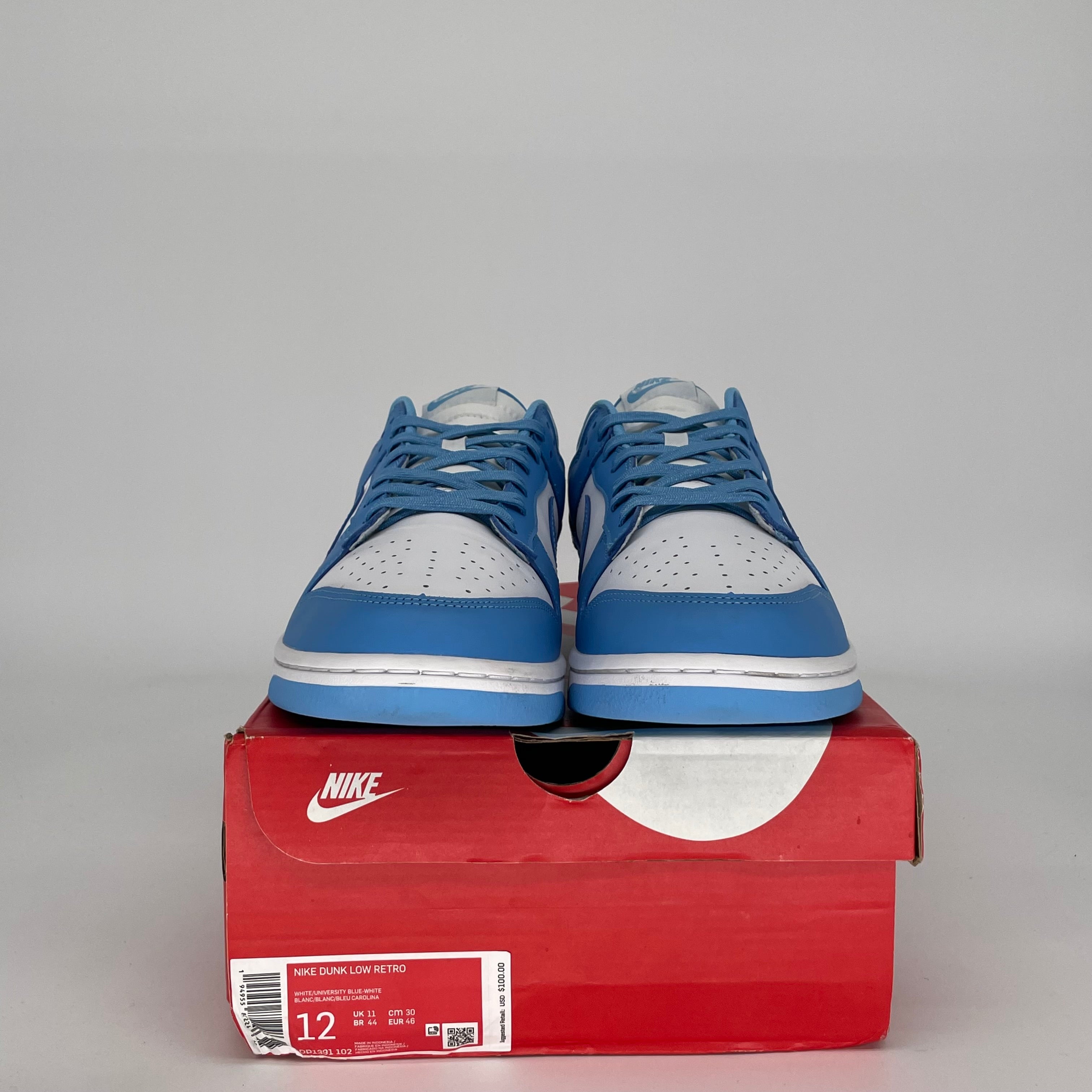 NIKE DUNK LOW UNC SIZE 12 DD1391-102