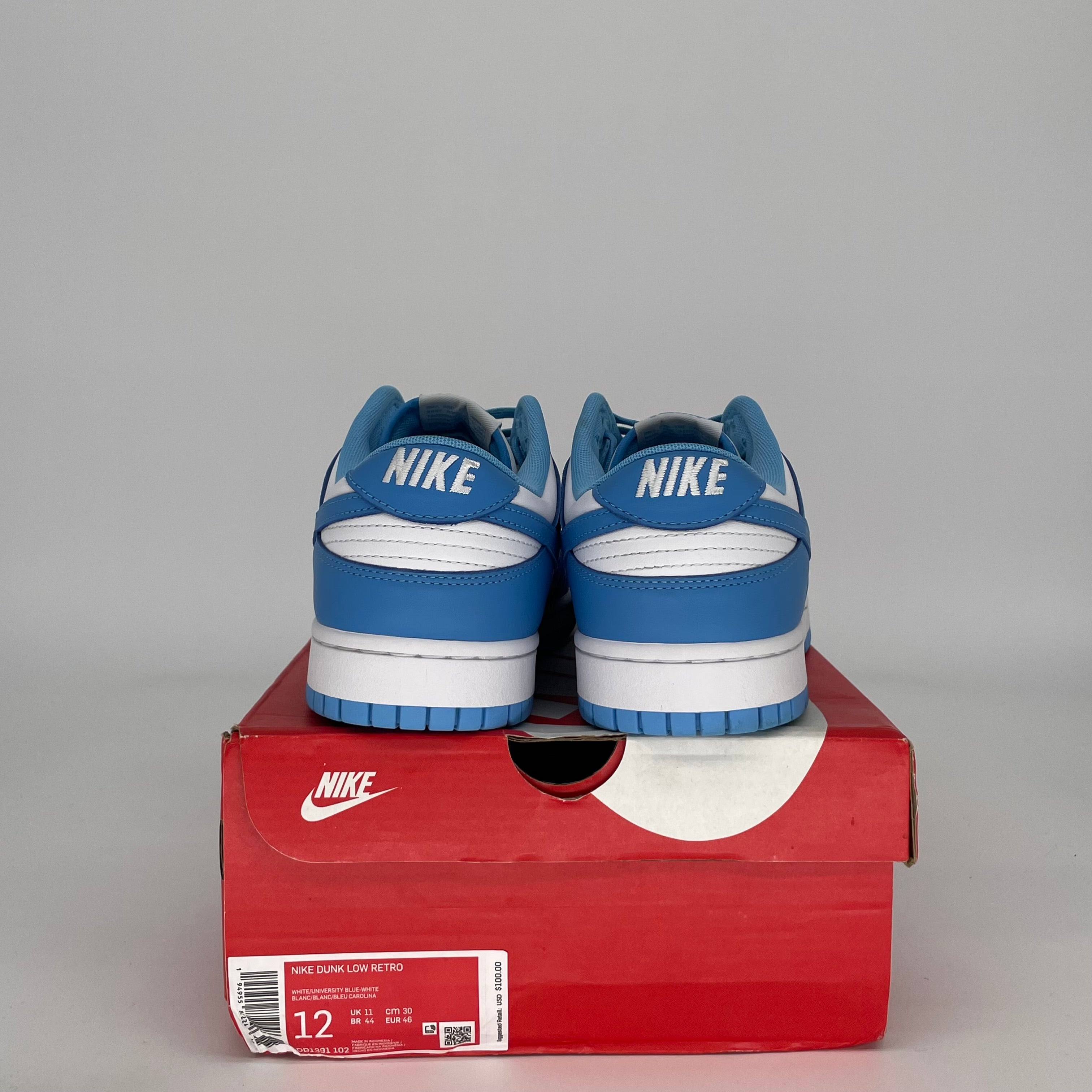 NIKE DUNK LOW UNC SIZE 12 DD1391-102