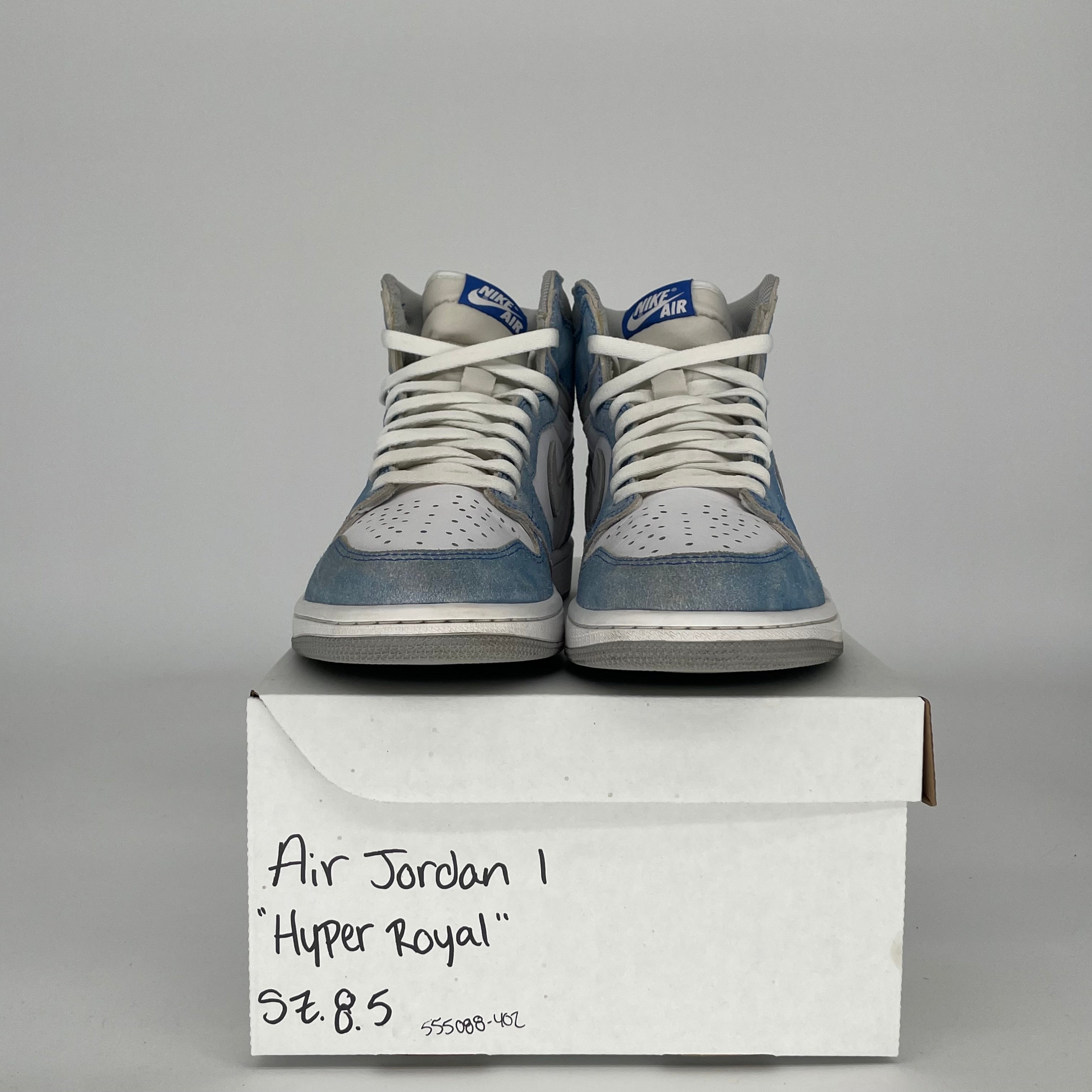 AIR JORDAN 1 HYPER ROYAL SIZE 8.5 555088-402