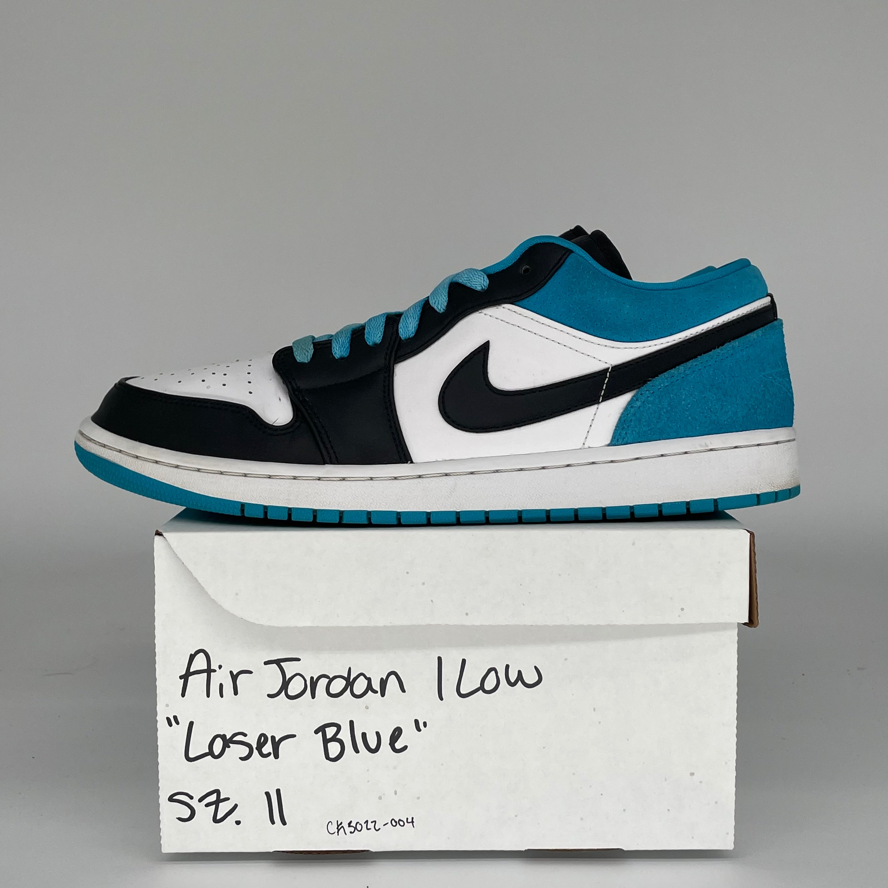 AIR JORDAN 1 LOW LASER BLUE SIZE 11 CK3022-004