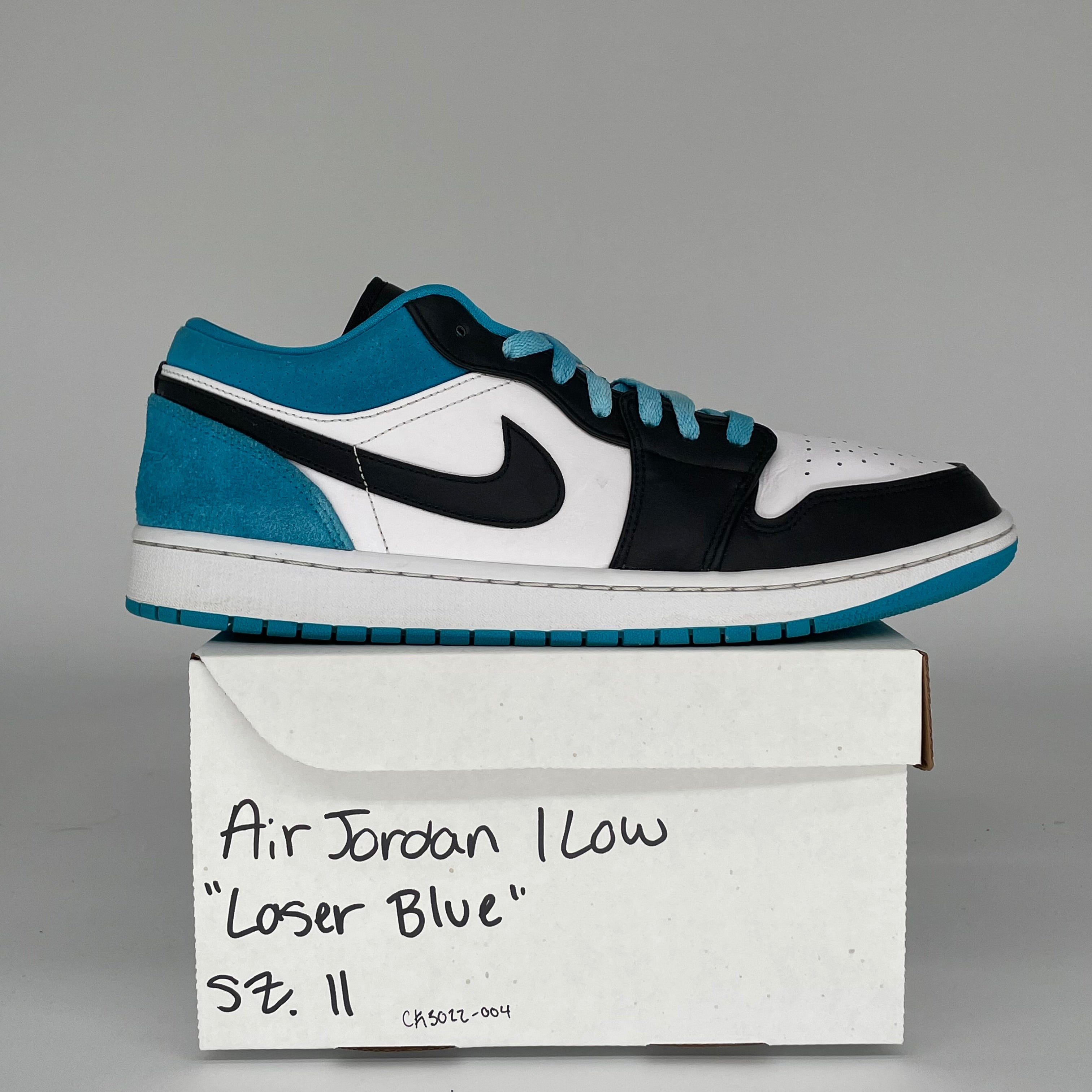 AIR JORDAN 1 LOW LASER BLUE SIZE 11 CK3022-004