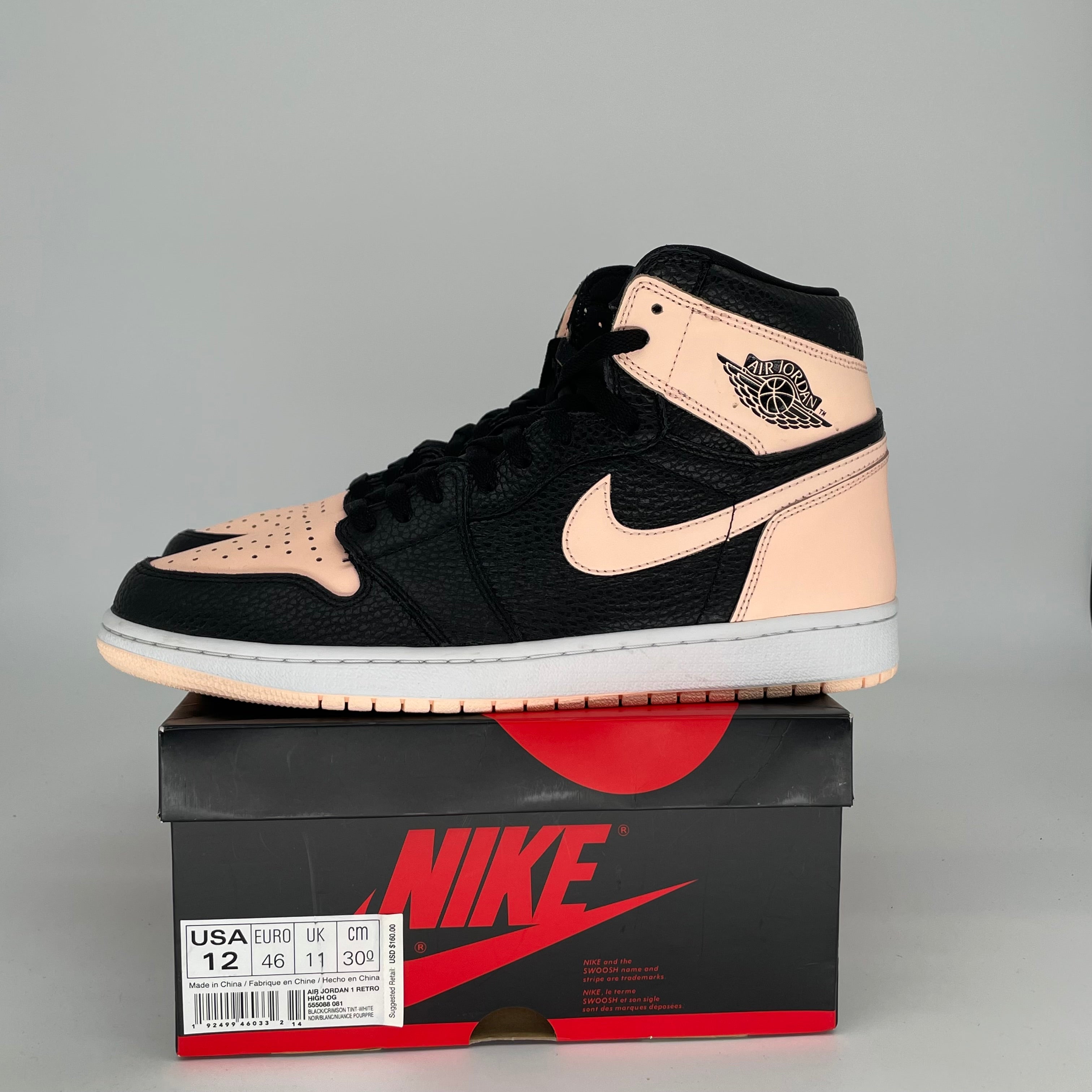 AIR JORDAN 1 CRIMSON TINT SIZE 12 555088-081