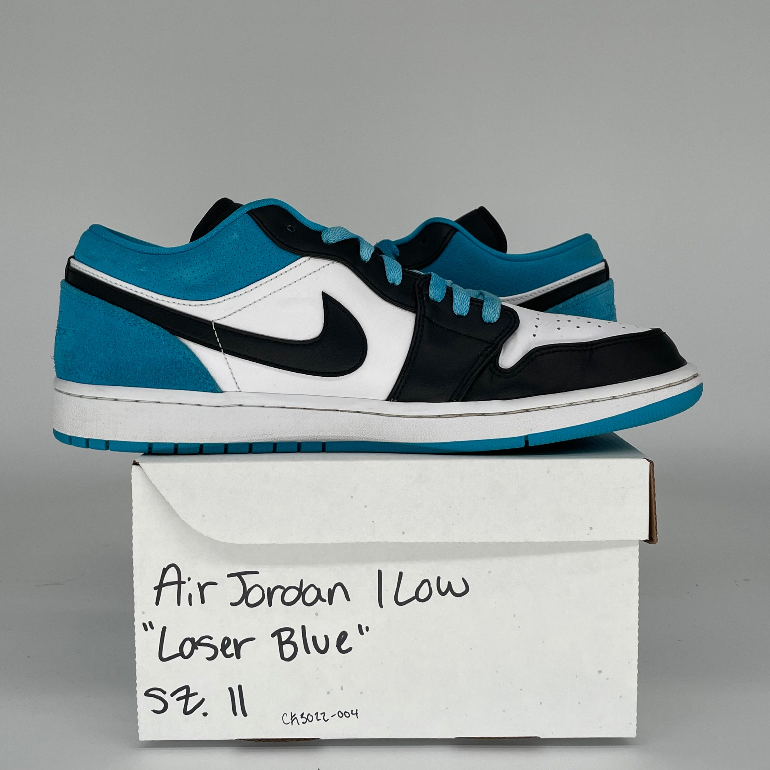 AIR JORDAN 1 LOW LASER BLUE SIZE 11 CK3022-004