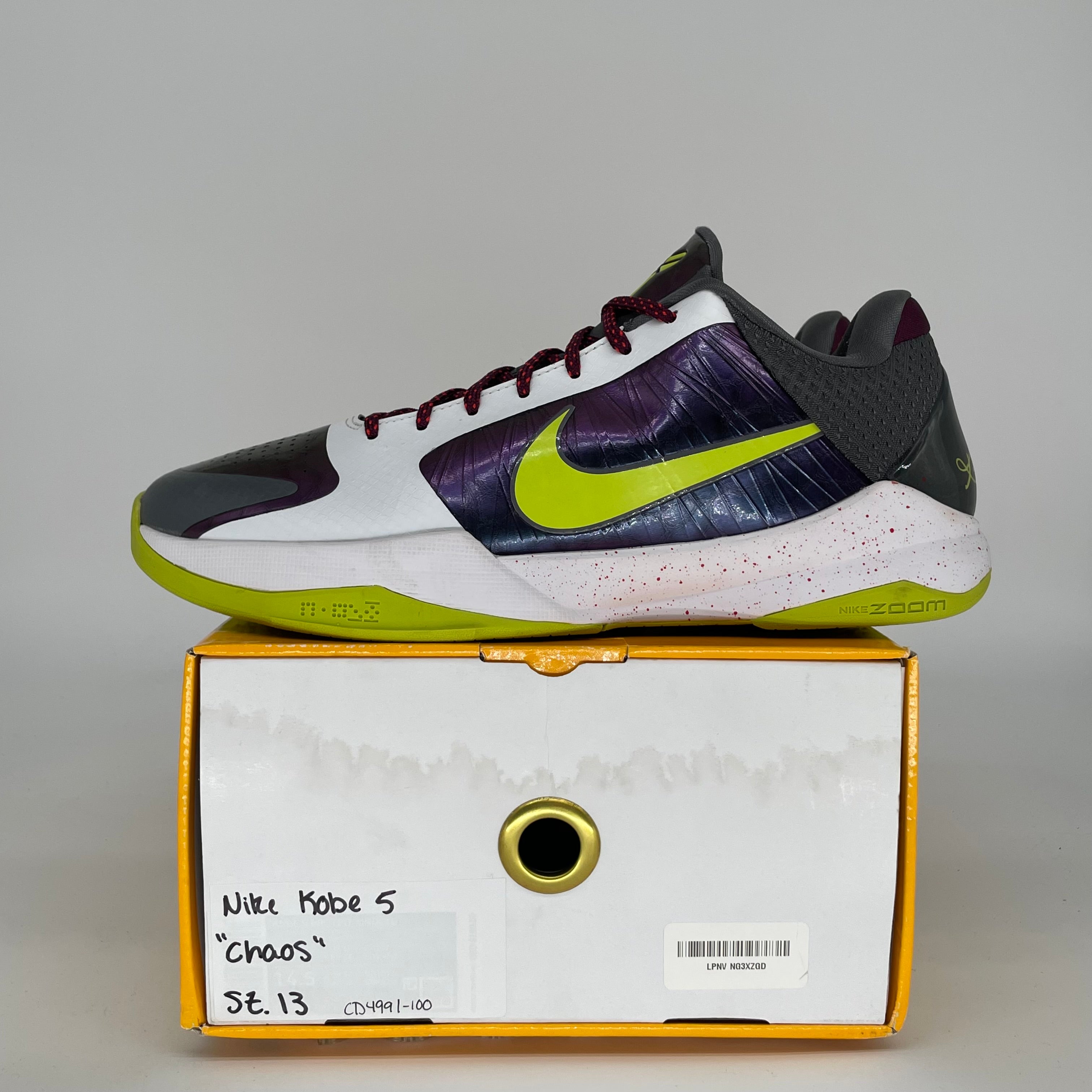 NIKE KOBE 5 CHAOS SIZE 13 CD4991-100