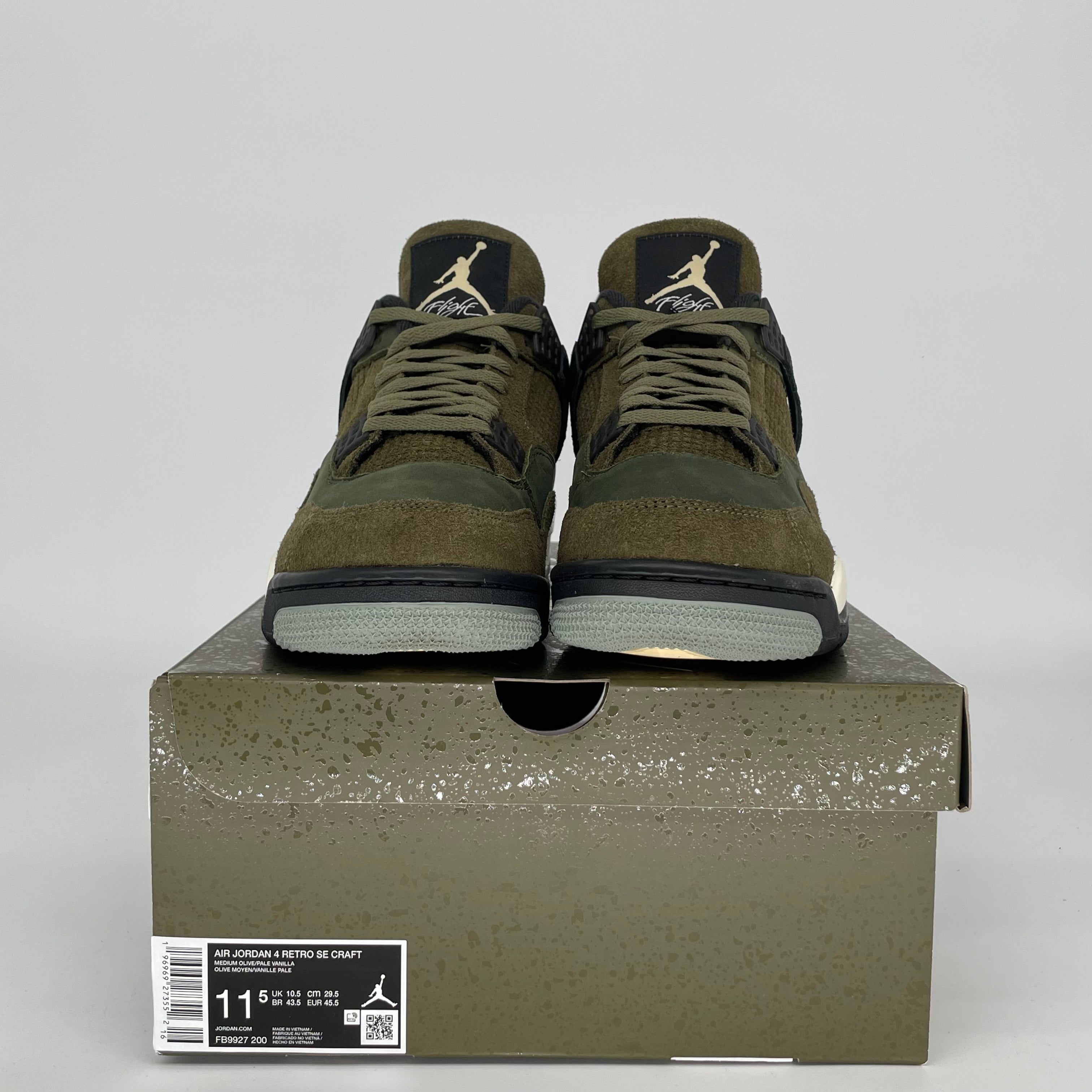 AIR JORDAN 4 CRAFT MEDIUM OLIVE SIZE 11.5 FB9927-200