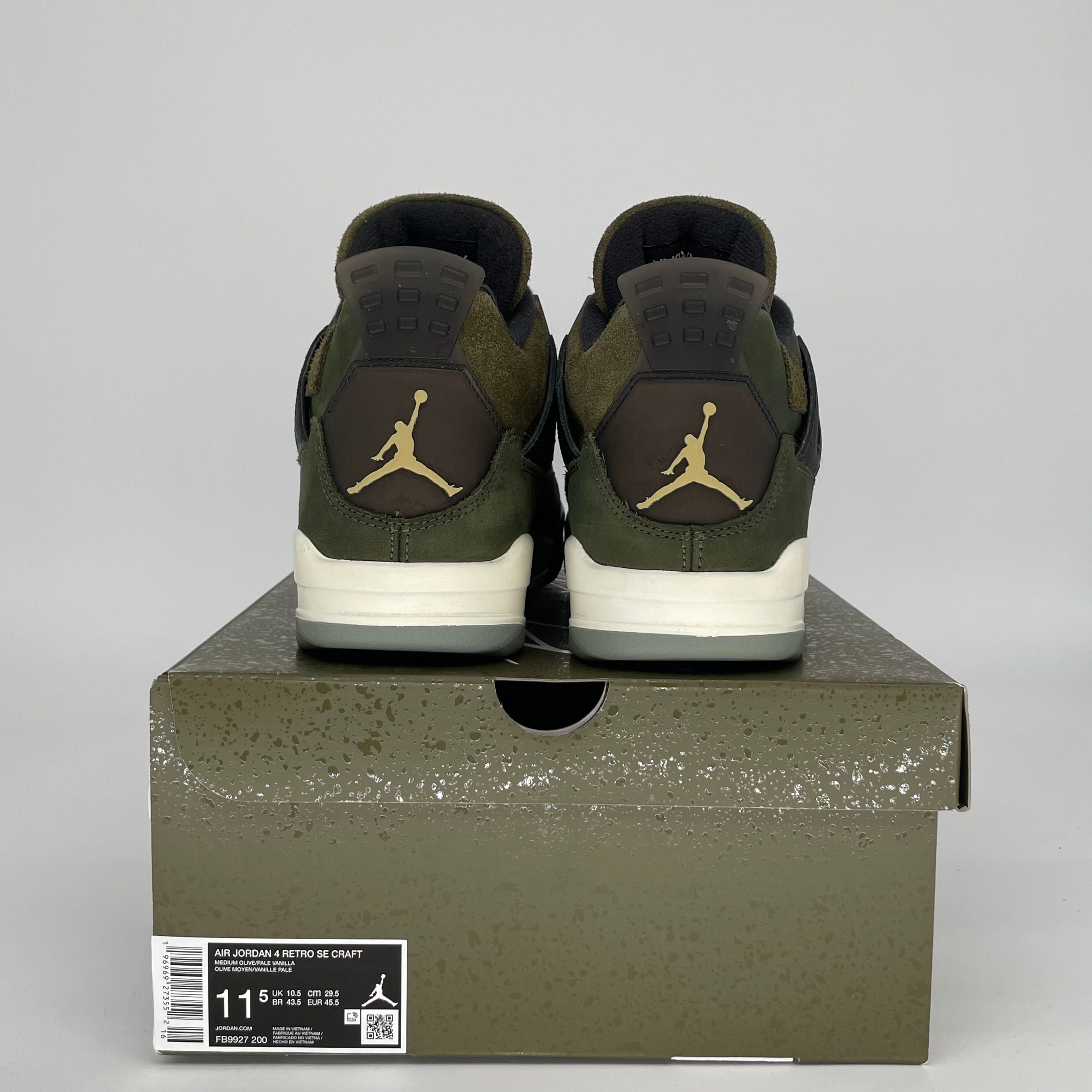 AIR JORDAN 4 CRAFT MEDIUM OLIVE SIZE 11.5 FB9927-200