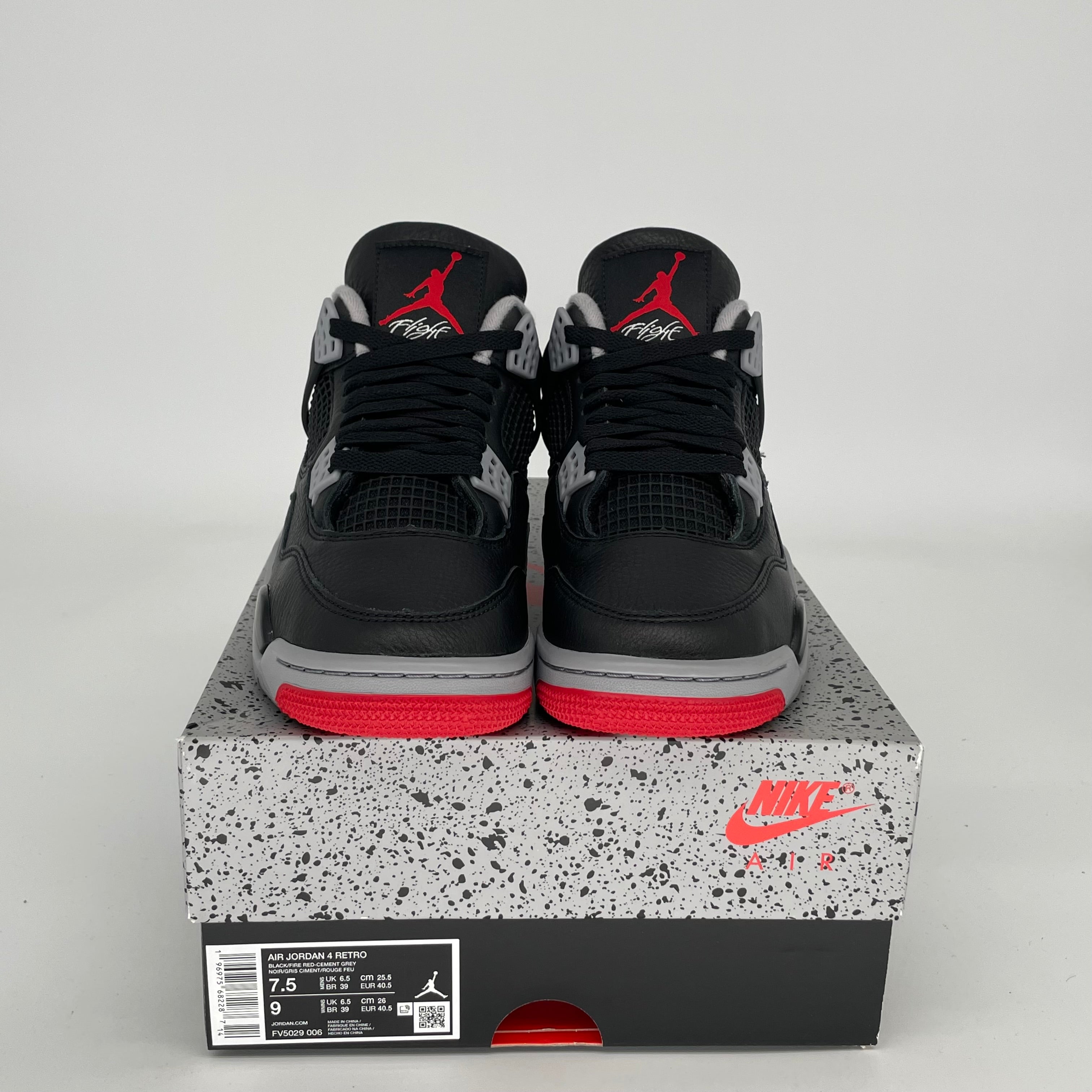 AIR JORDAN 4 BRED REIMAGINED SIZE 7.5 FV5029-006