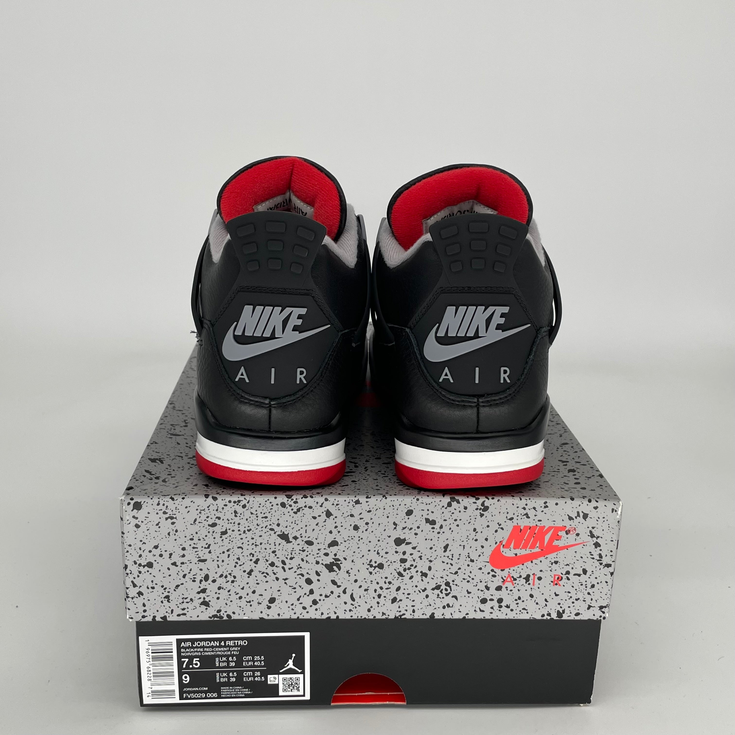 AIR JORDAN 4 BRED REIMAGINED SIZE 7.5 FV5029-006