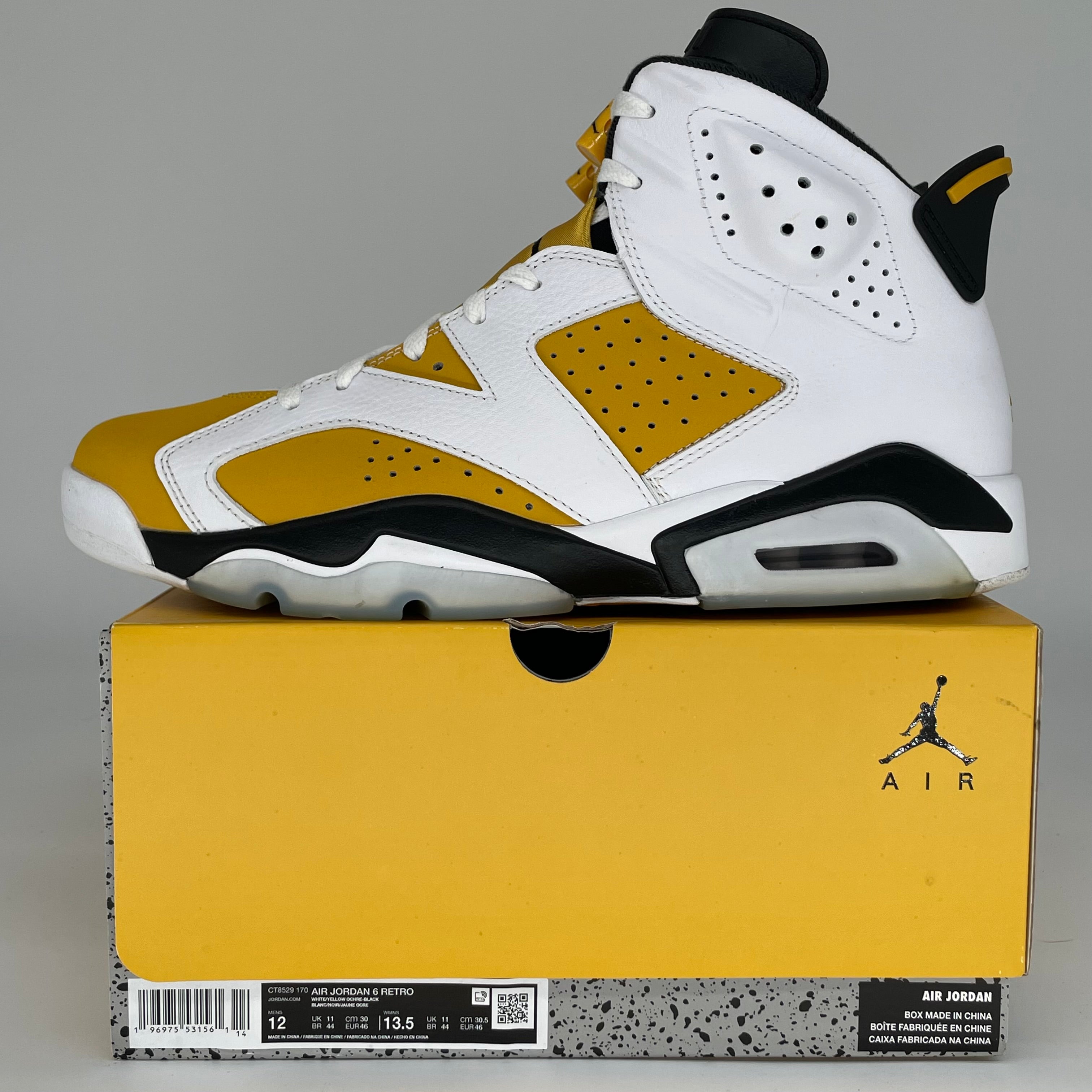 AIR JORDAN 6 YELLOW OCHRE SIZE 12 CT8529-170