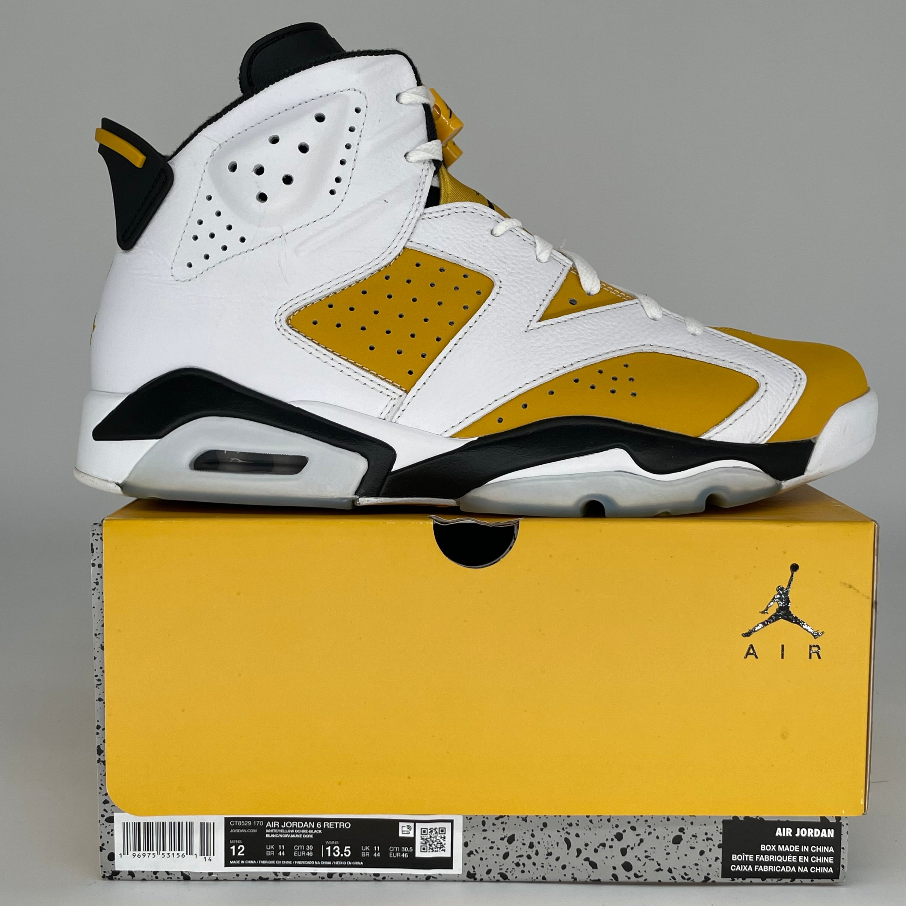 AIR JORDAN 6 YELLOW OCHRE SIZE 12 CT8529-170