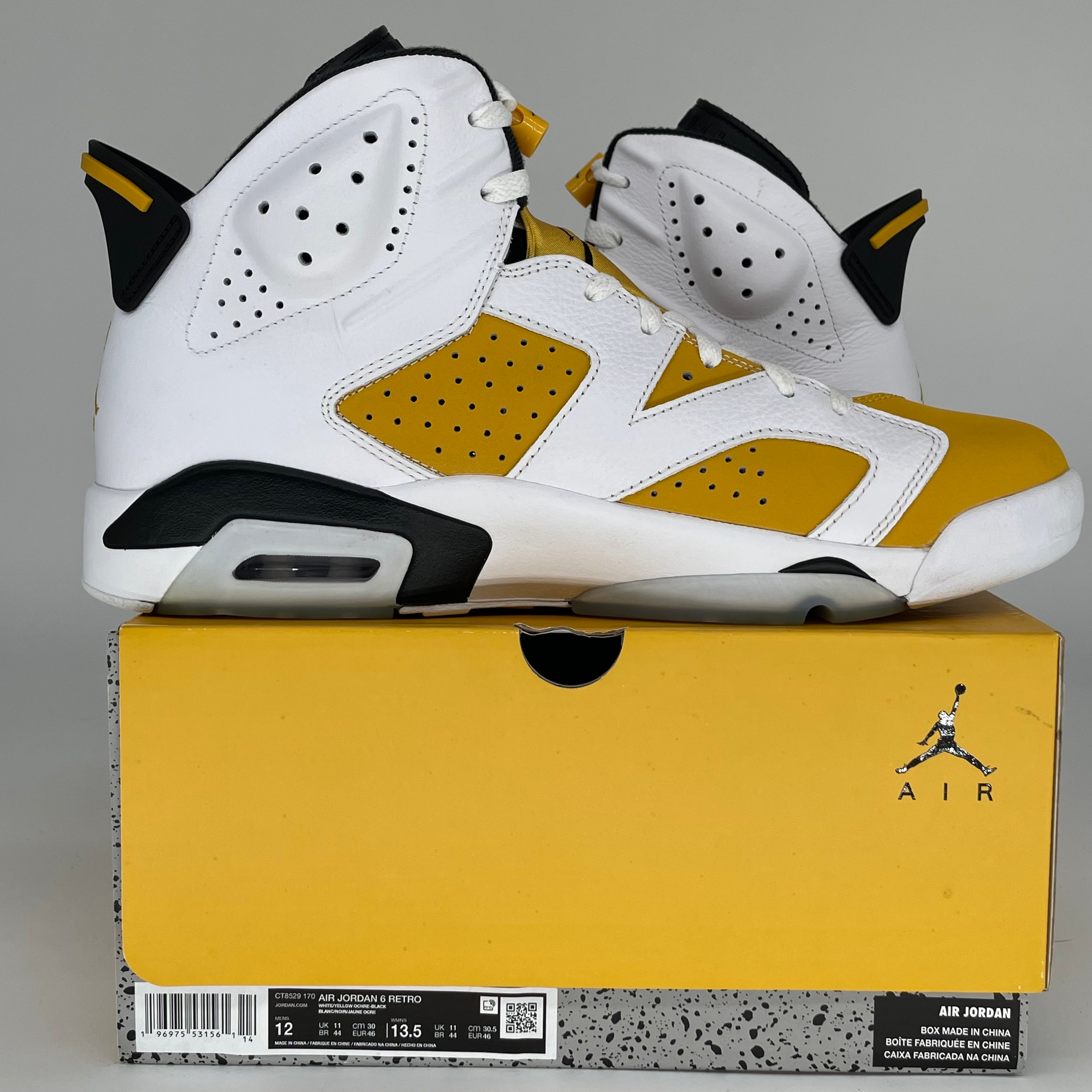 AIR JORDAN 6 YELLOW OCHRE SIZE 12 CT8529-170