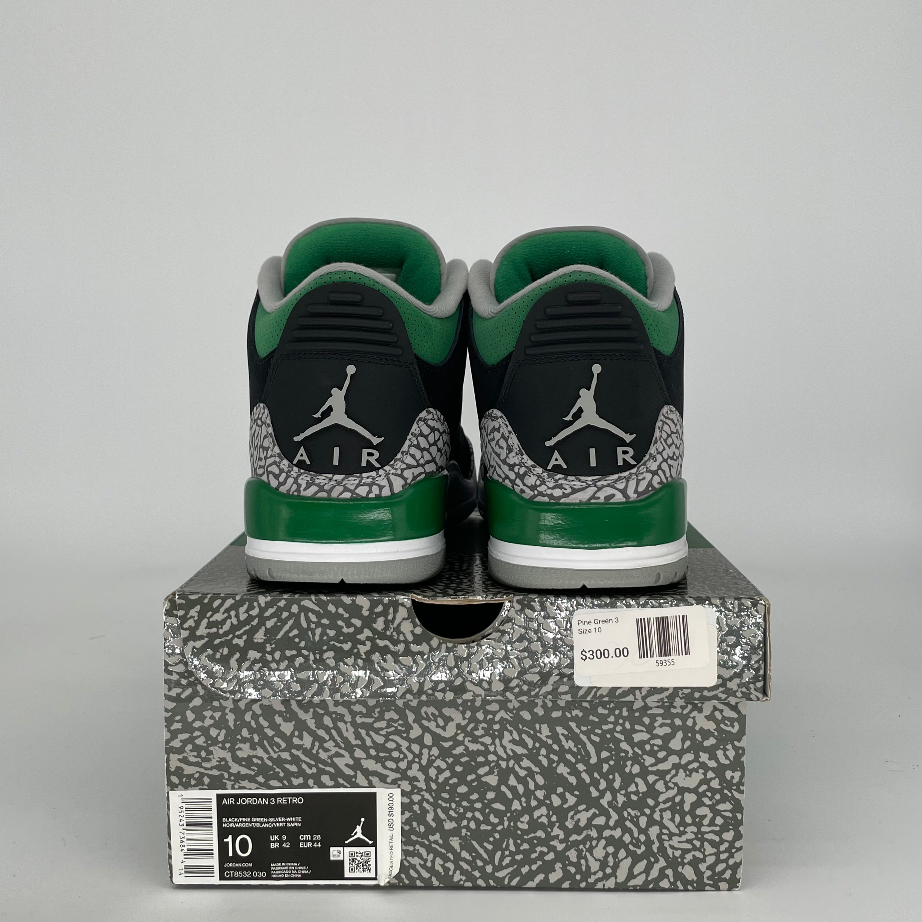 AIR JORDAN 3 PINE GREEN SIZE 10 CT8532-030