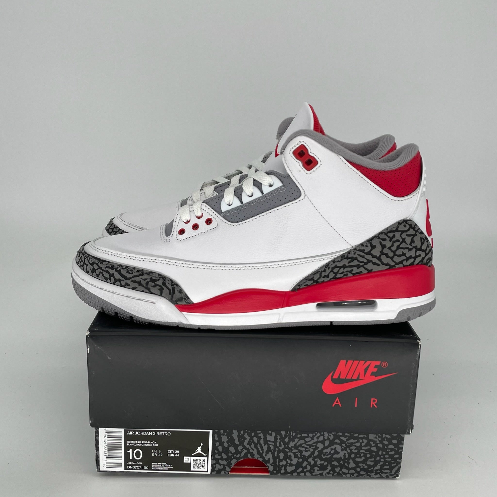 AIR JORDAN 3 FIRE RED SIZE 10 DN3707-160