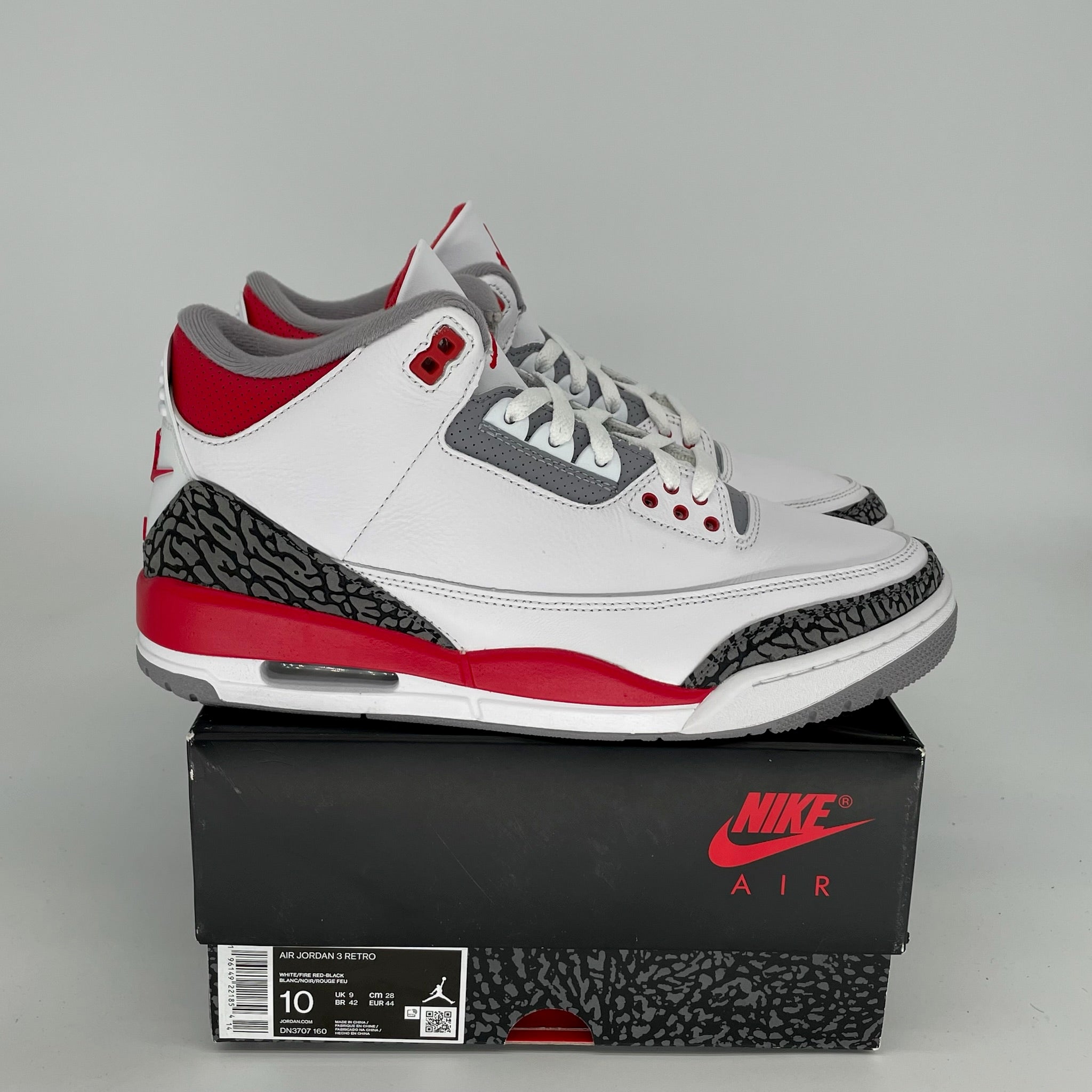 AIR JORDAN 3 FIRE RED SIZE 10 DN3707-160