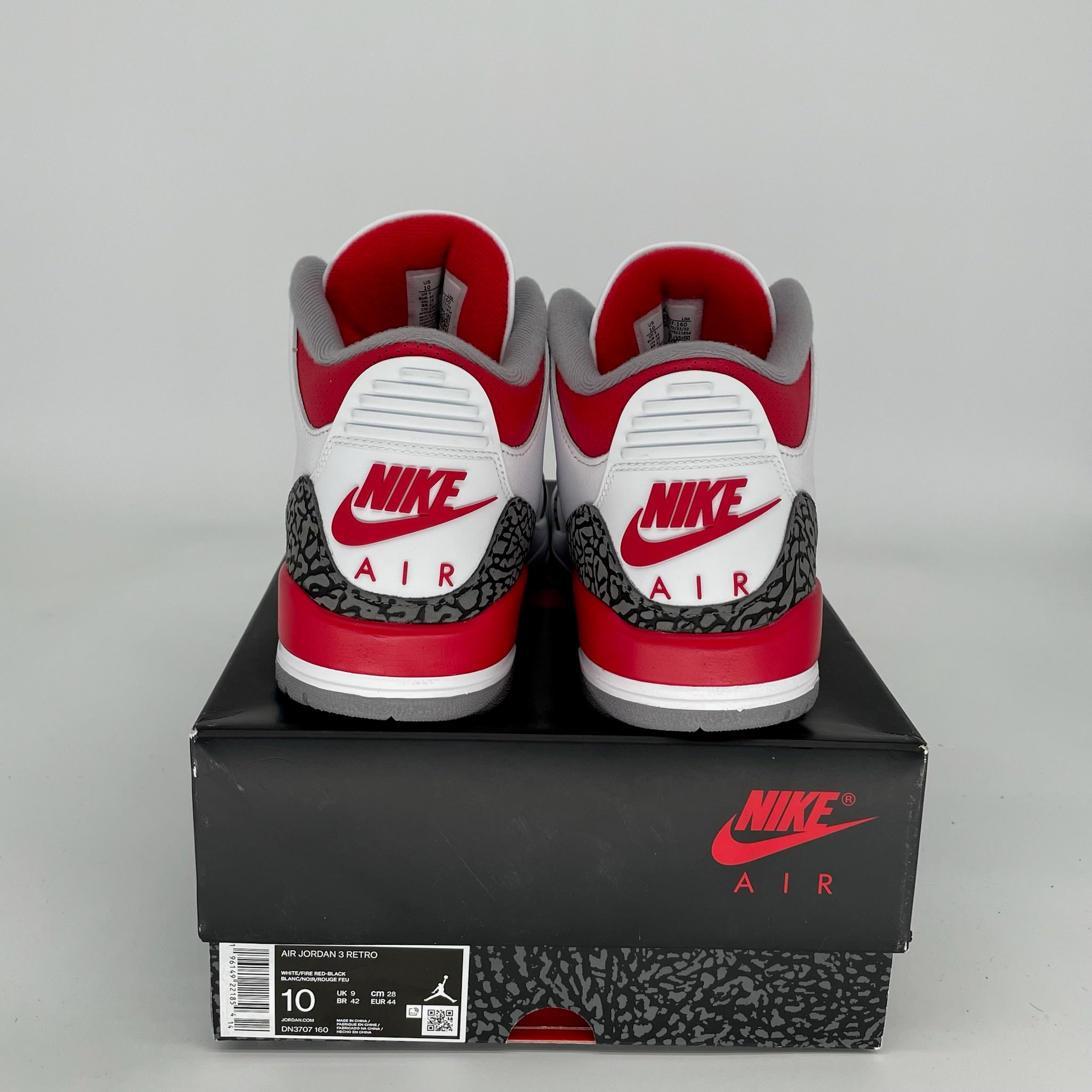 AIR JORDAN 3 FIRE RED SIZE 10 DN3707-160