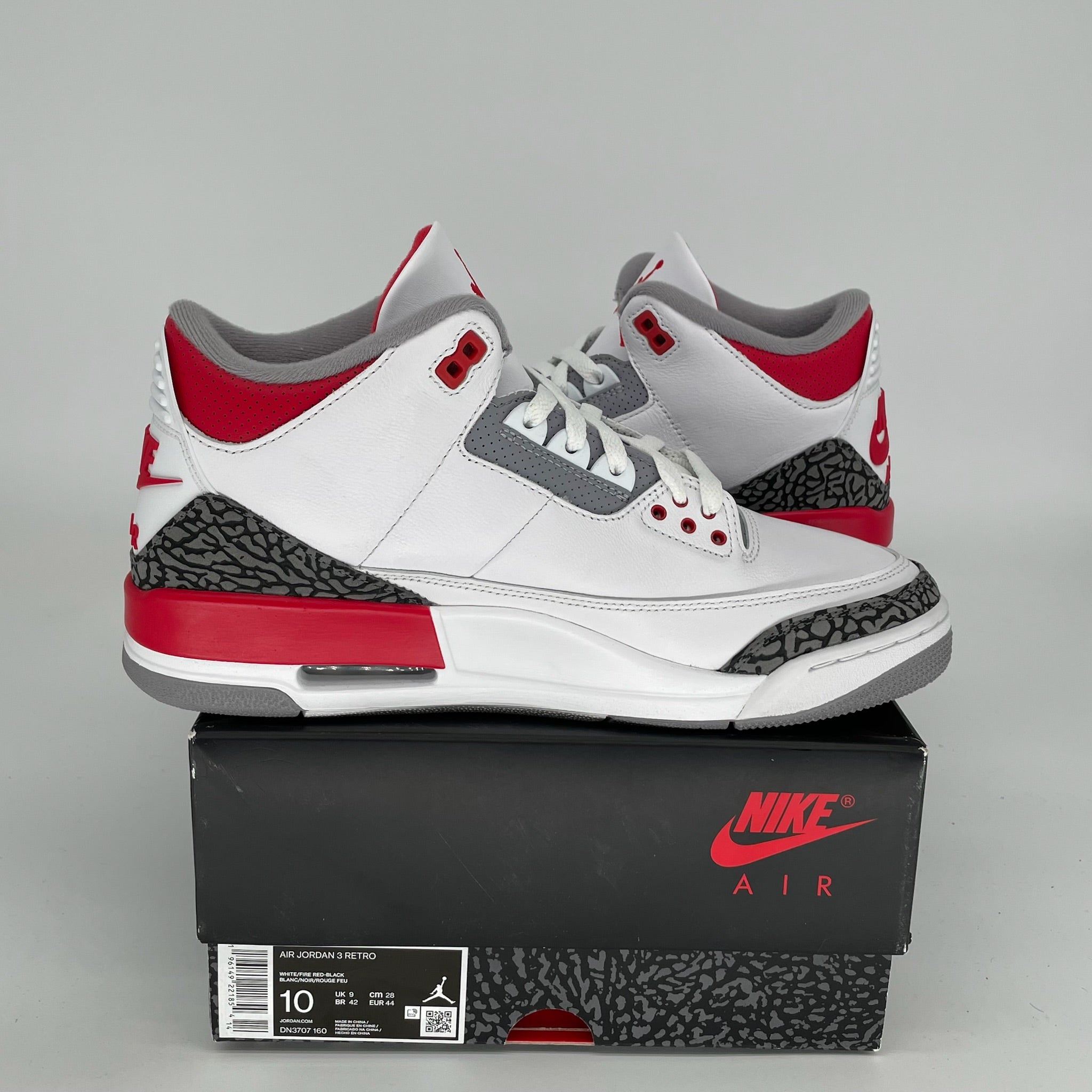 AIR JORDAN 3 FIRE RED SIZE 10 DN3707-160