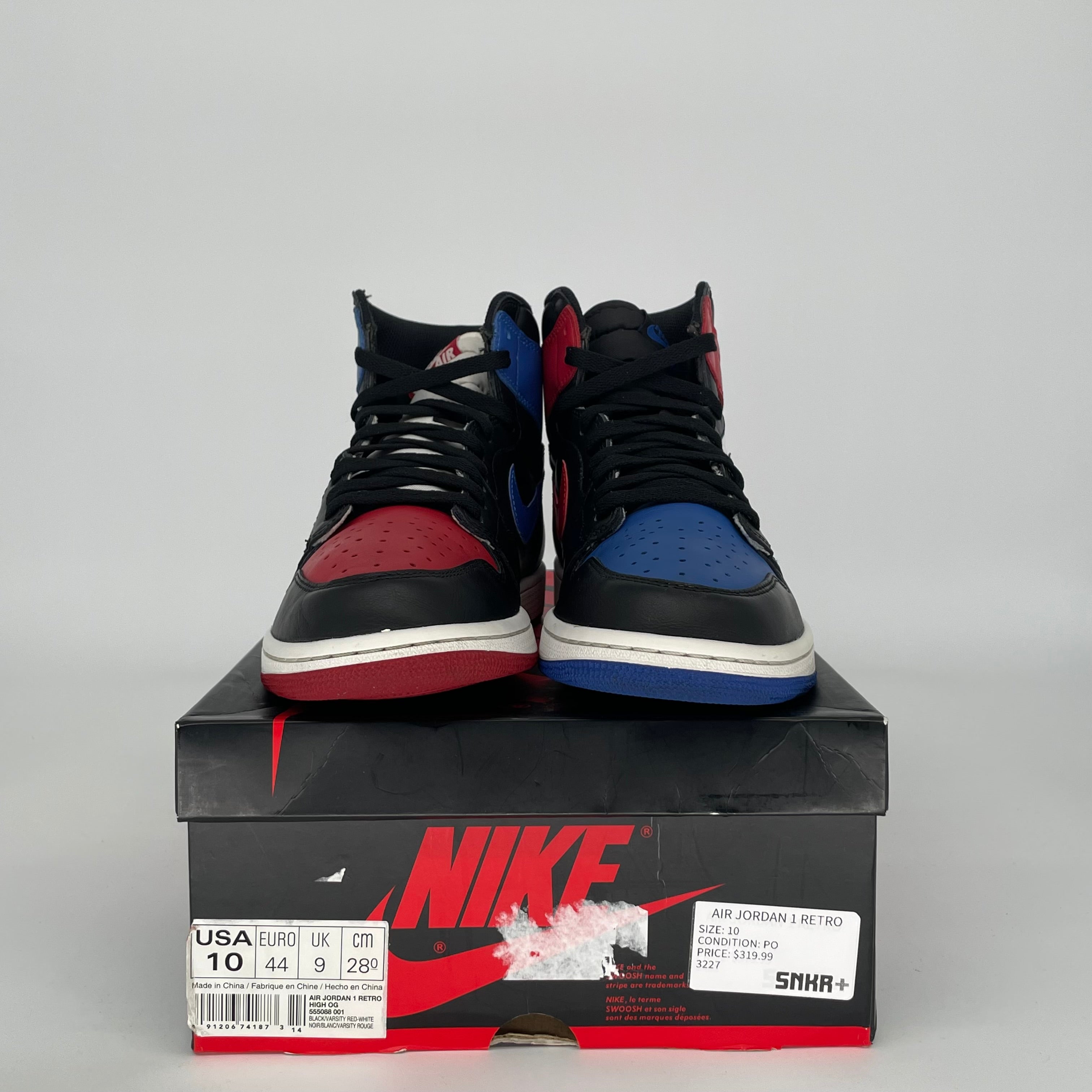 AIR JORDAN 1 TOP 3 SIZE 10 555088-026