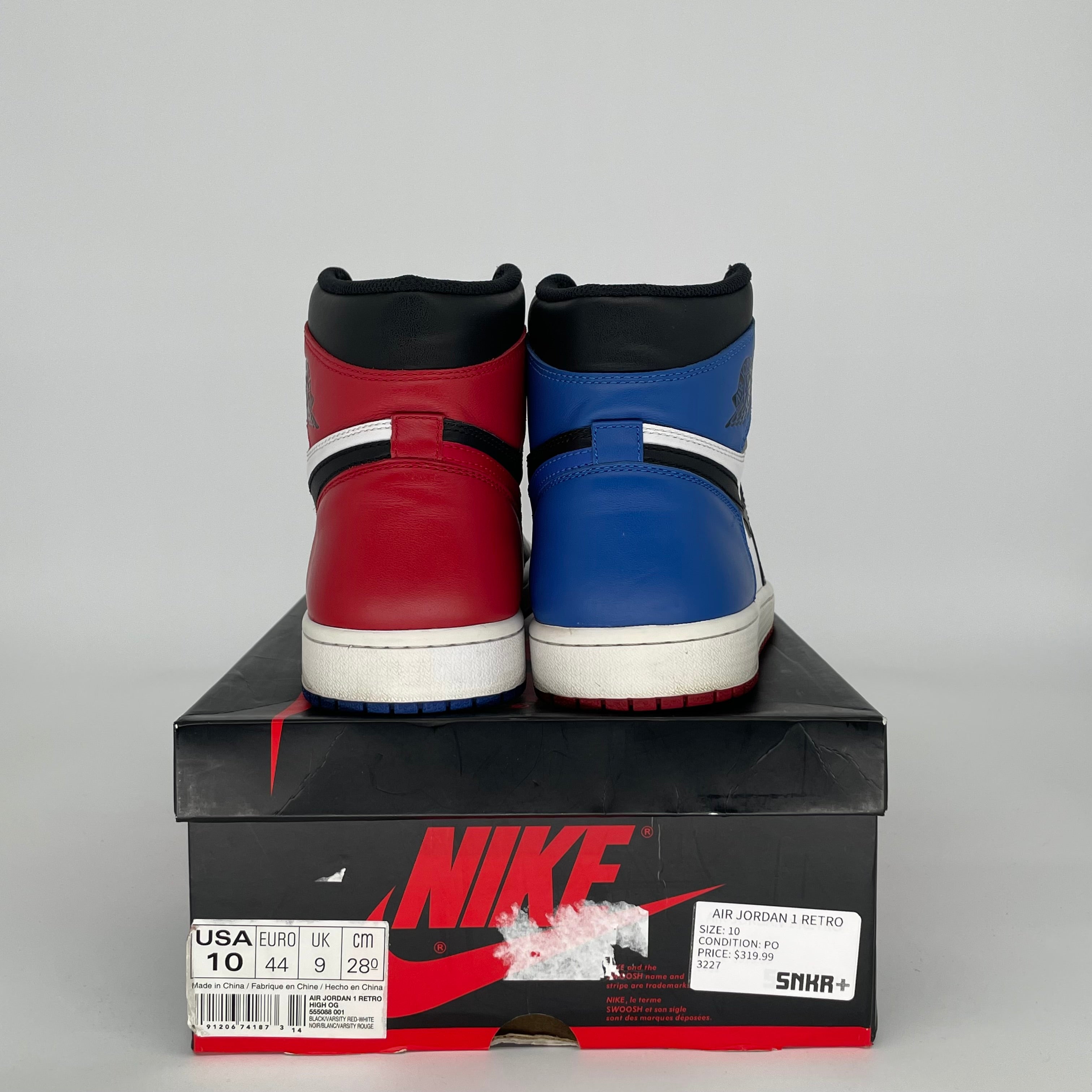 AIR JORDAN 1 TOP 3 SIZE 10 555088-026