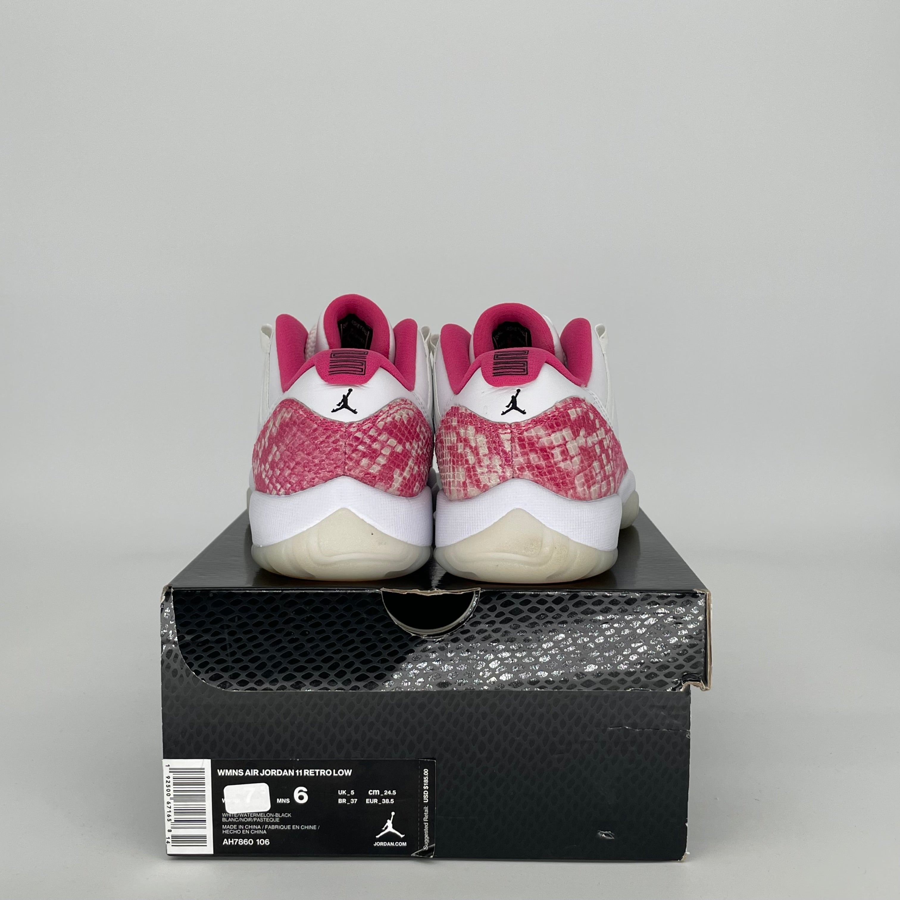 AIR JORDAN 11 LOW PINK SNAKESKIN W SIZE 6/7.5W AH7860-106