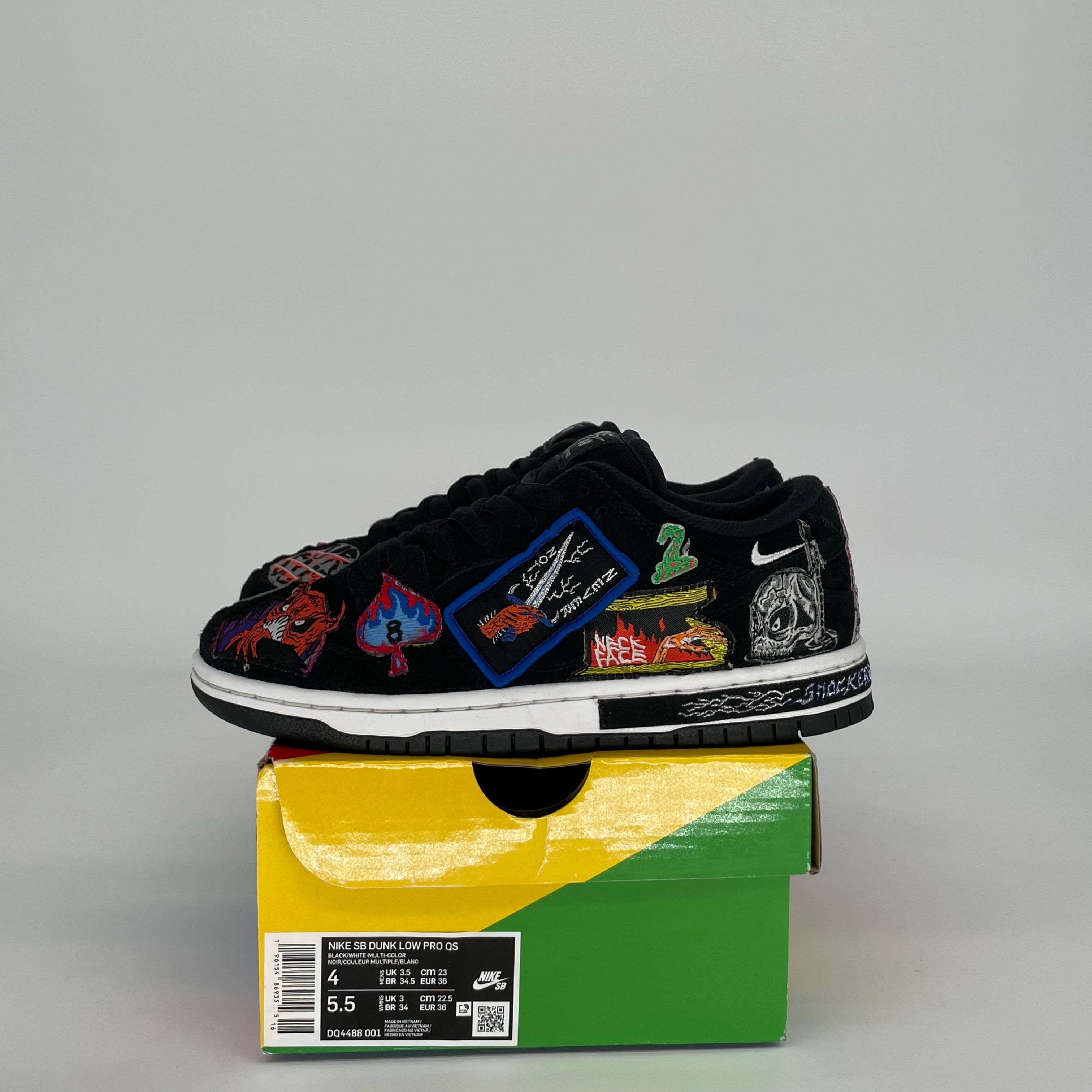 NIKE SB DUNK LOW NECKFACE SIZE 4 DQ4488-001