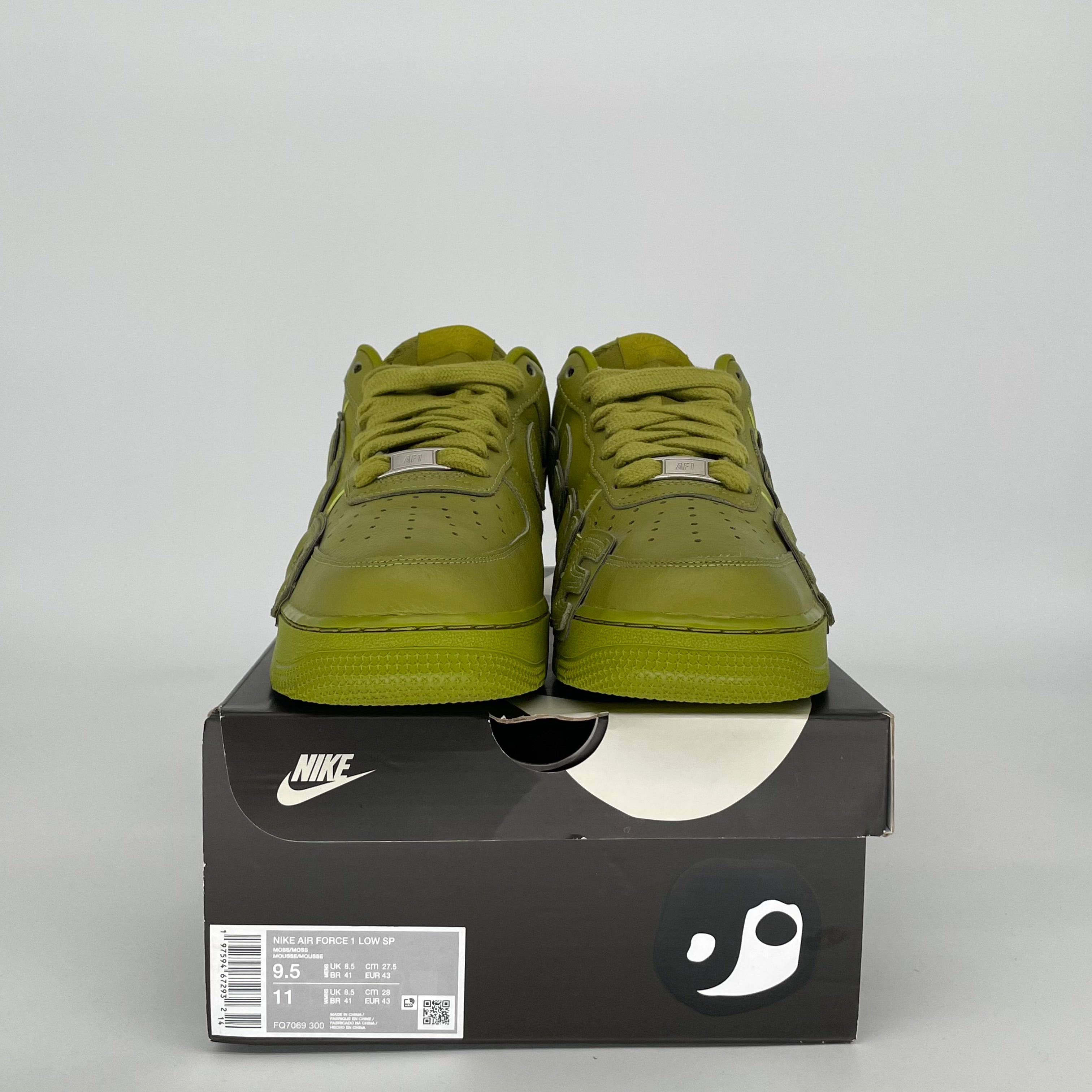 NIKE AIR FORCE 1 LOW CPFM MOSS SIZE 9.5 FQ7069-300