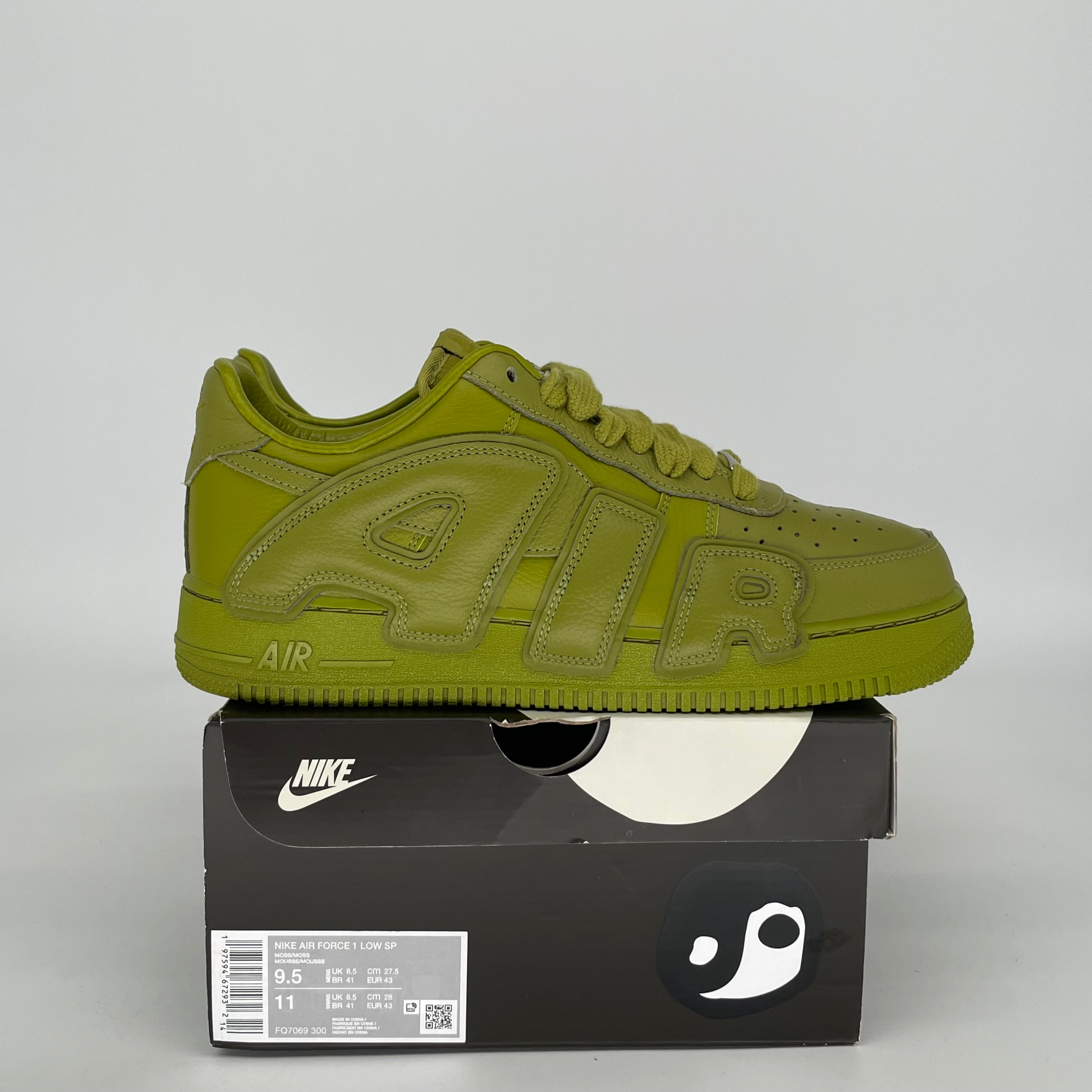 NIKE AIR FORCE 1 LOW CPFM MOSS SIZE 9.5 FQ7069-300