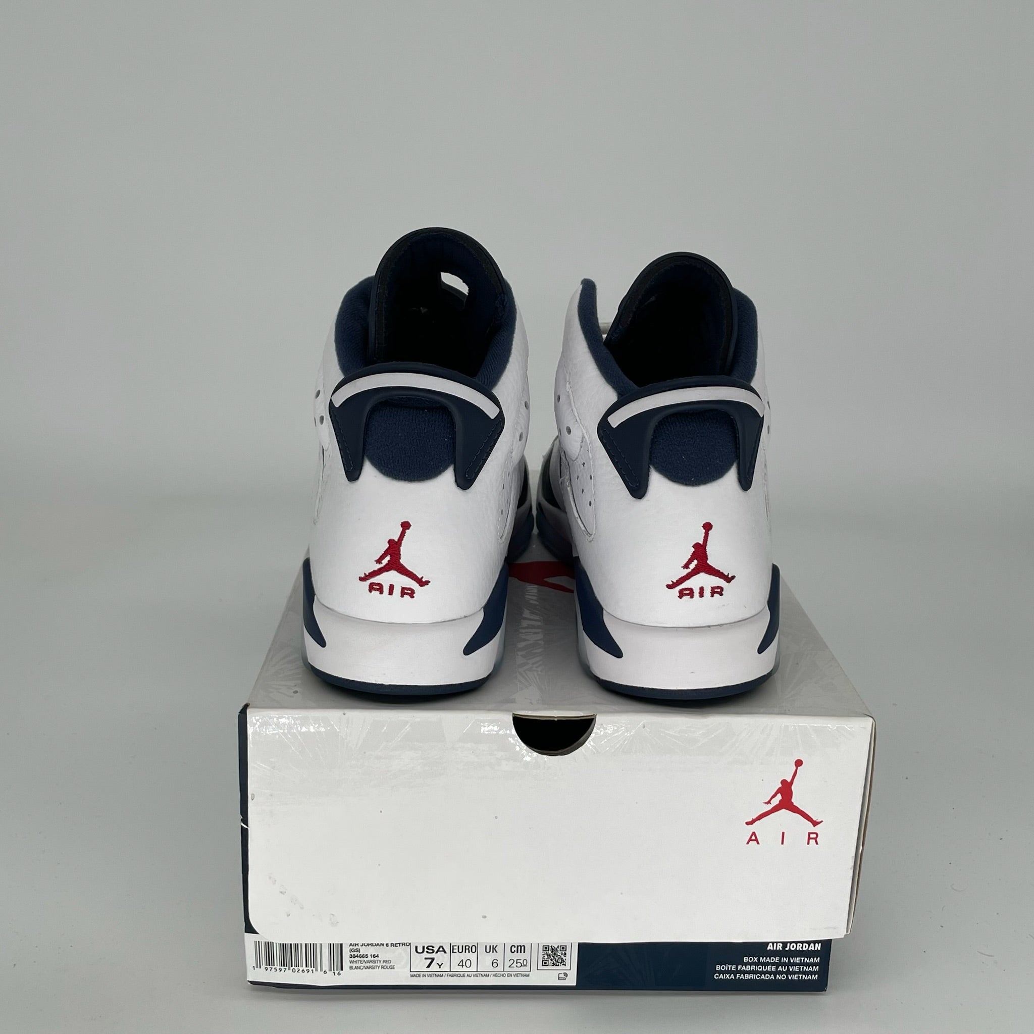 AIR JORDAN 6 OLYMPIC SIZE 7Y 384665-164