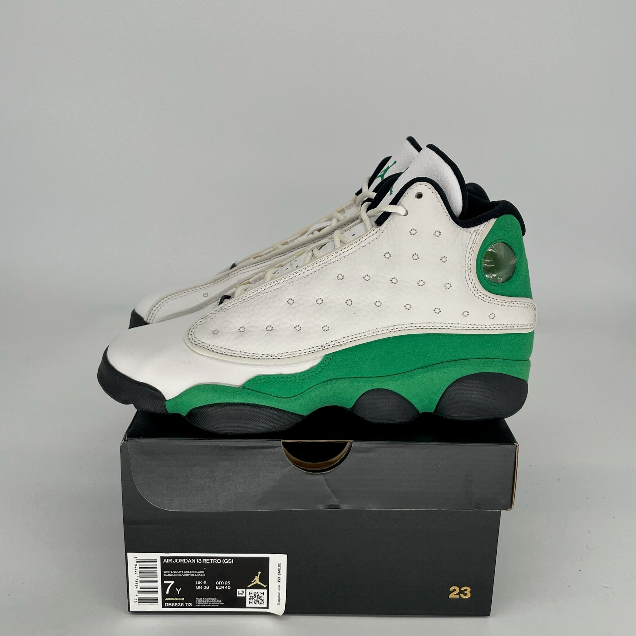 AIR JORDAN 13 LUCKY GREEN SIZE 7Y DB6536-113