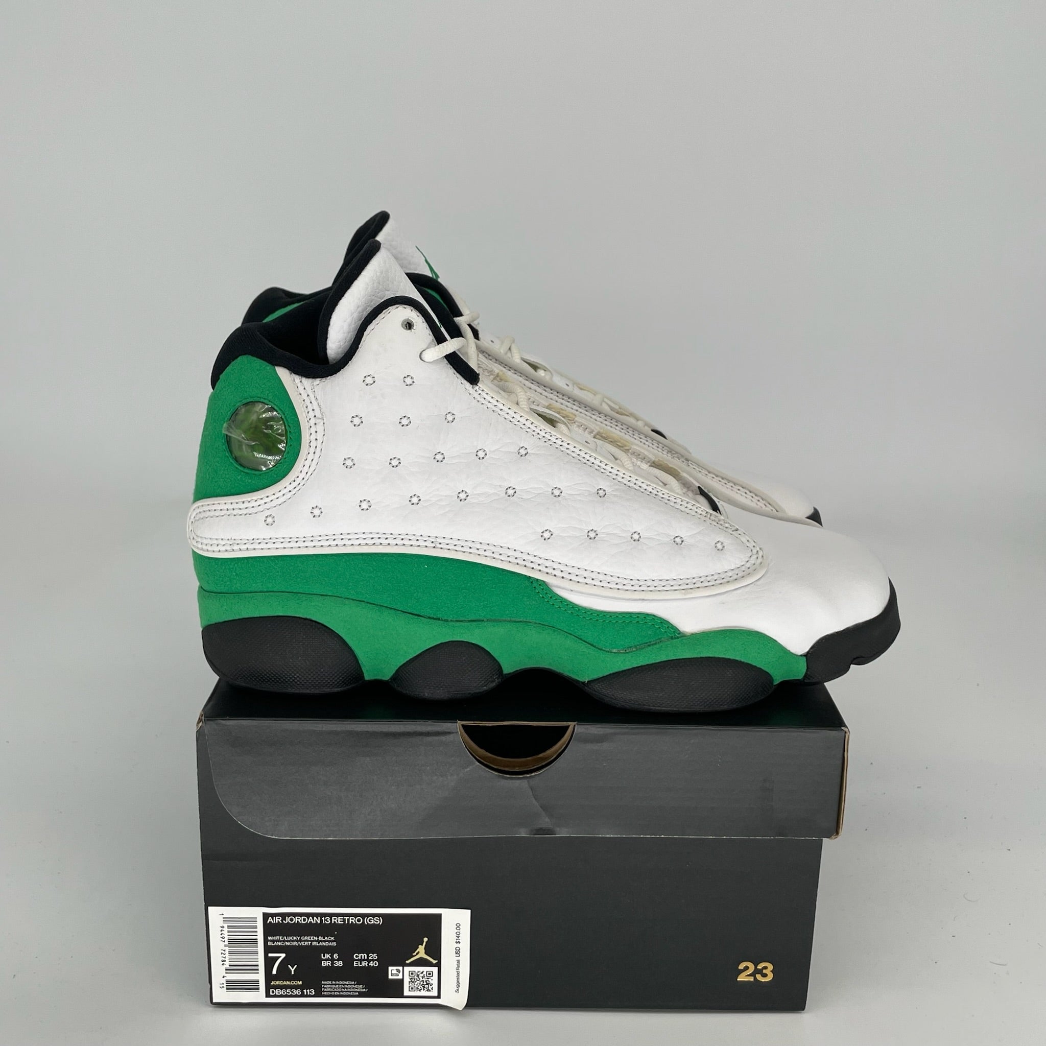 AIR JORDAN 13 LUCKY GREEN SIZE 7Y DB6536-113